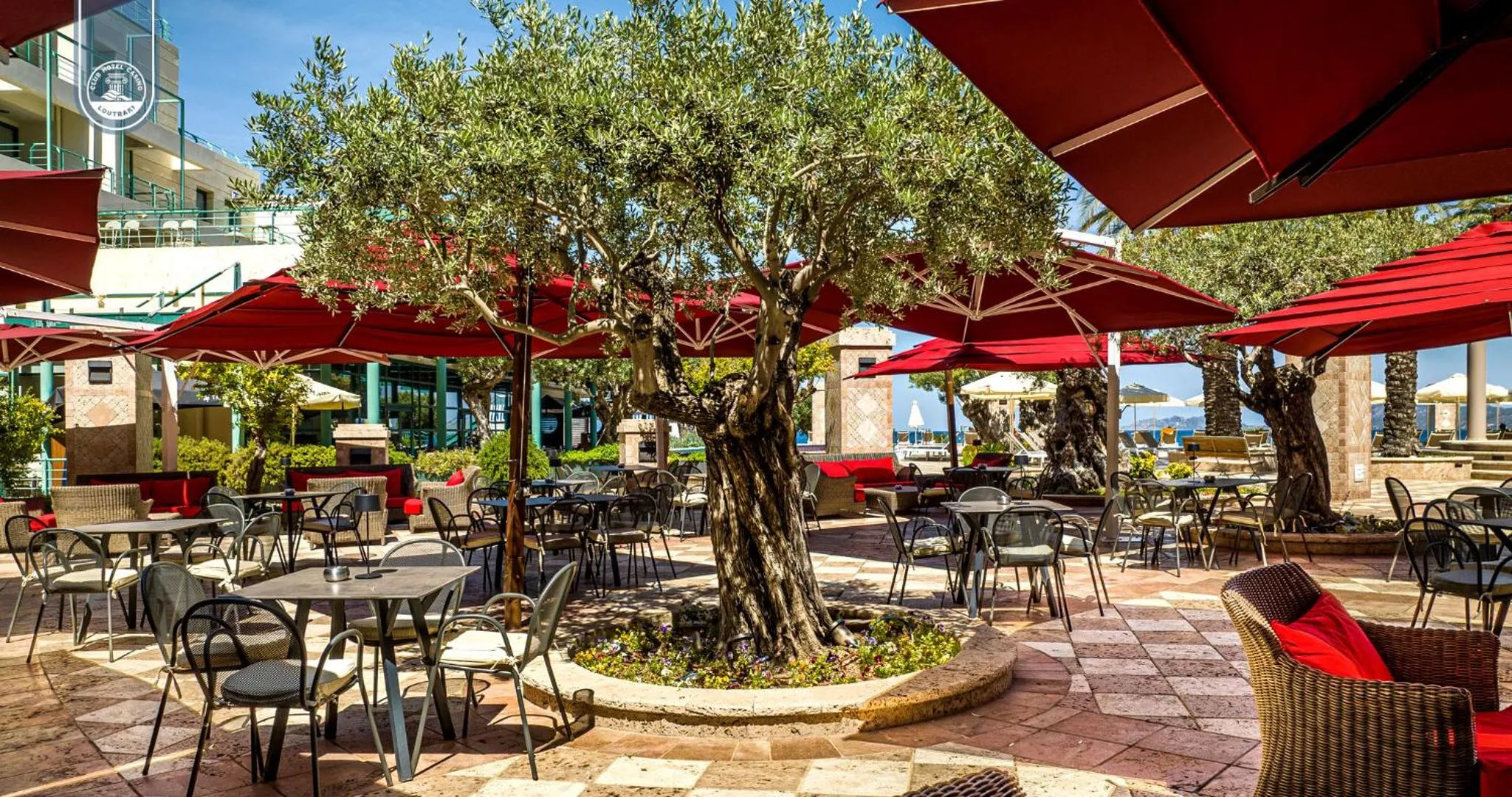 Patio in Club Hotel Casino Loutraki