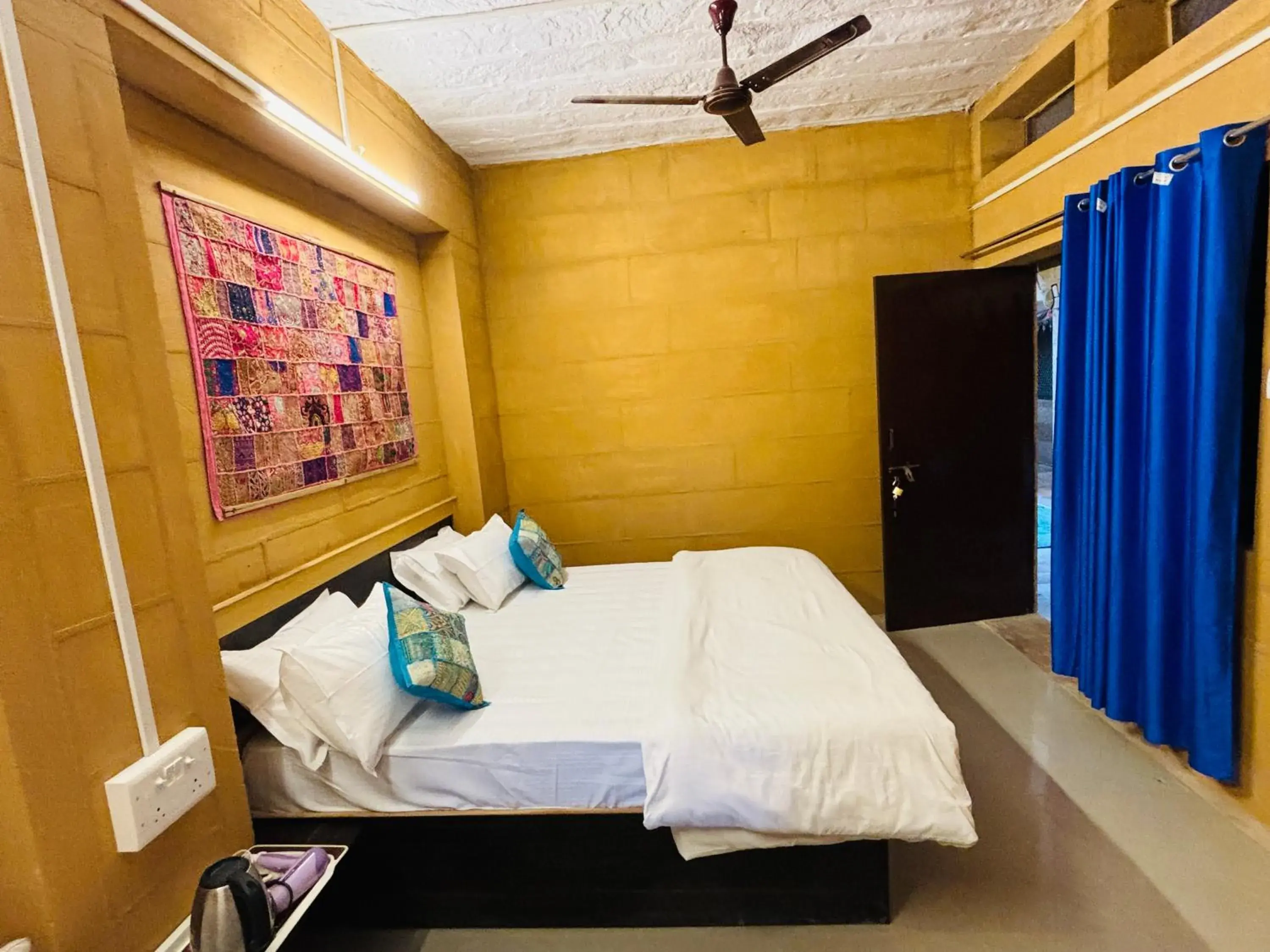 Bed in Hotel Fotiya jaisalmer Bed in Hotel Fotiya jaisalmer