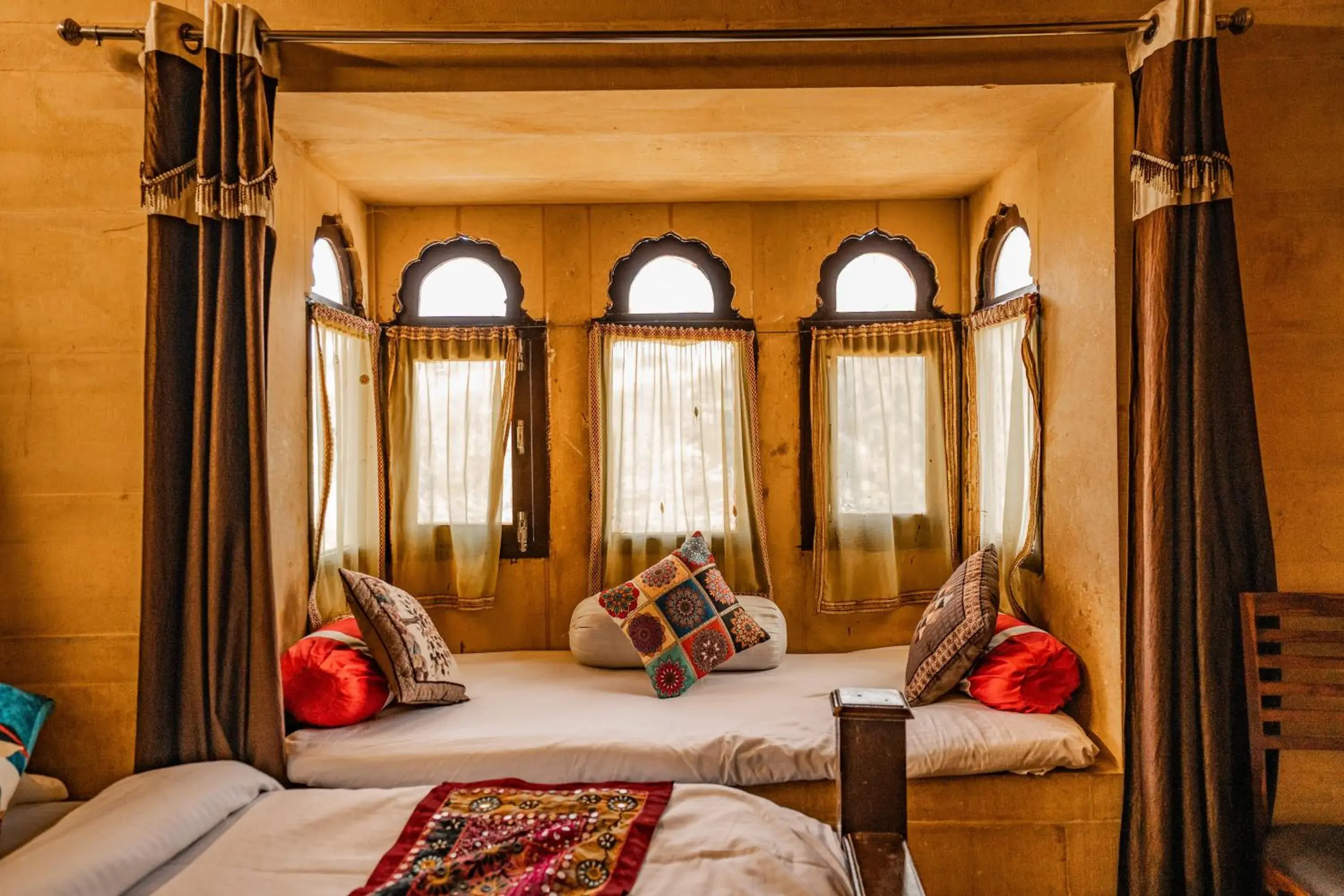 Bed in Hotel Fotiya jaisalmer Bed in Hotel Fotiya jaisalmer