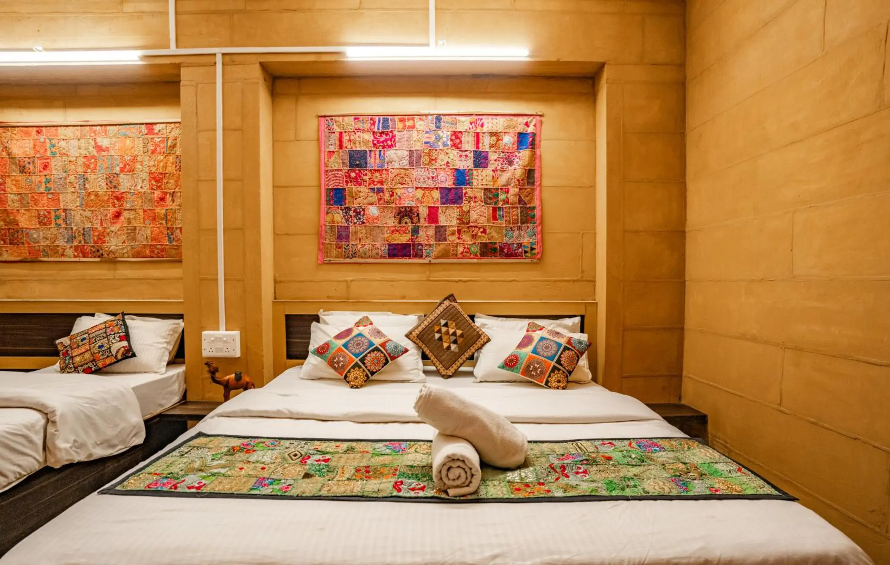 Bed in Hotel Fotiya jaisalmer Bed in Hotel Fotiya jaisalmer