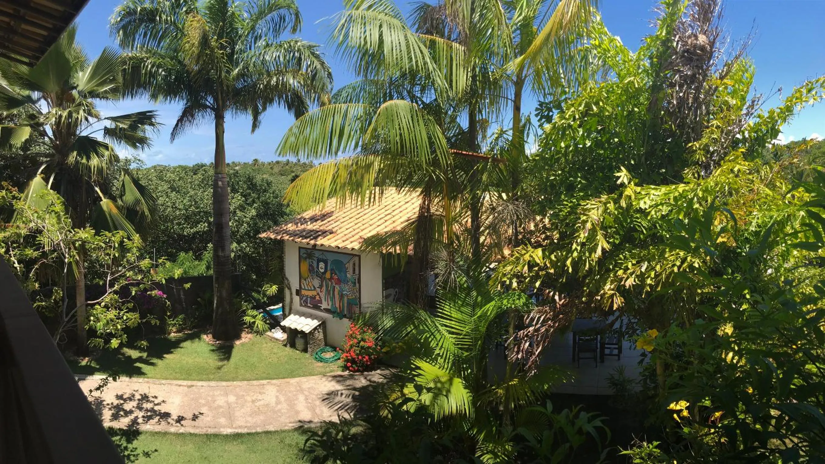 Garden view in Pousada Mãe Natureza