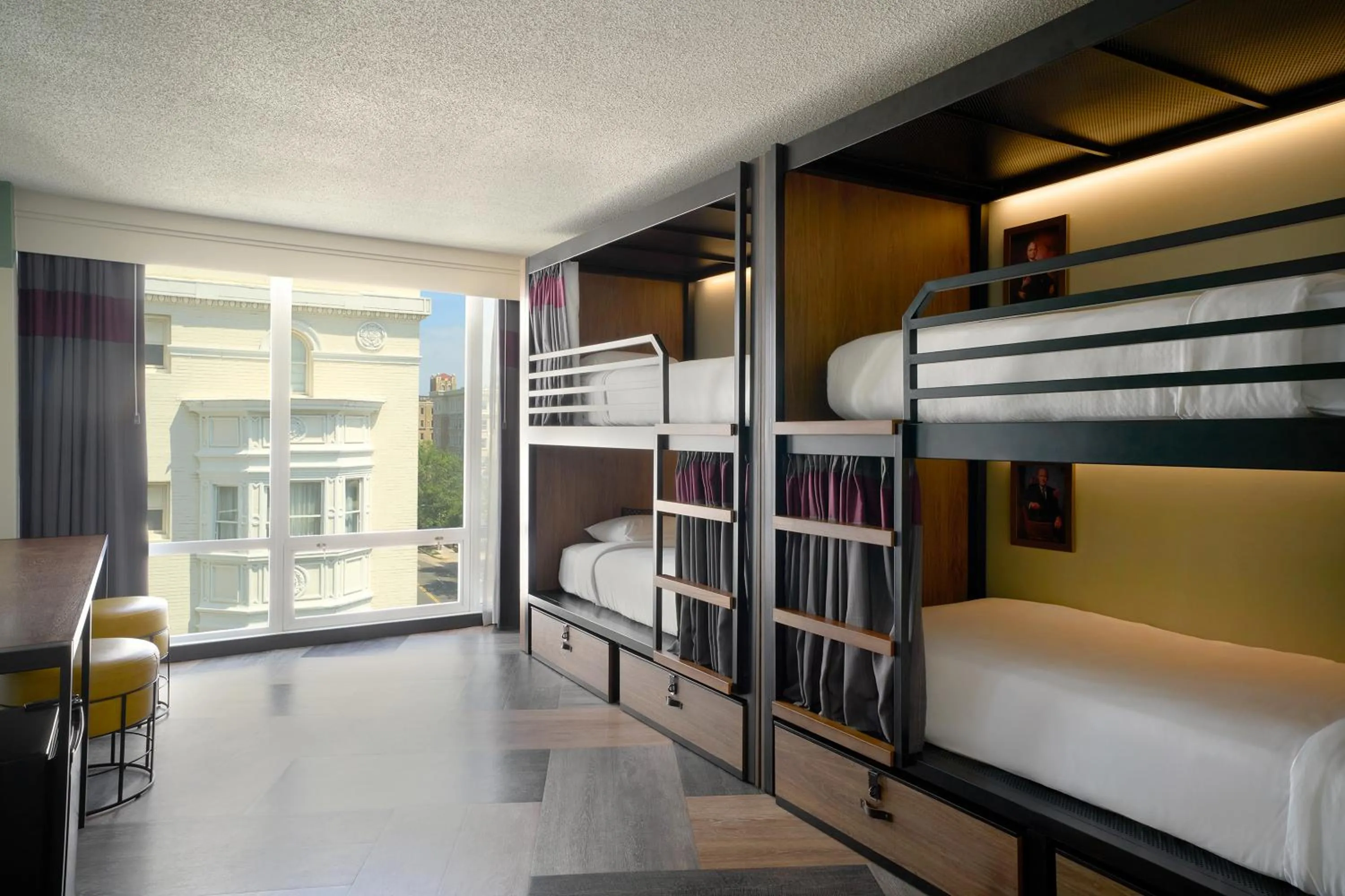 Bed in Generator Hotel Washington DC