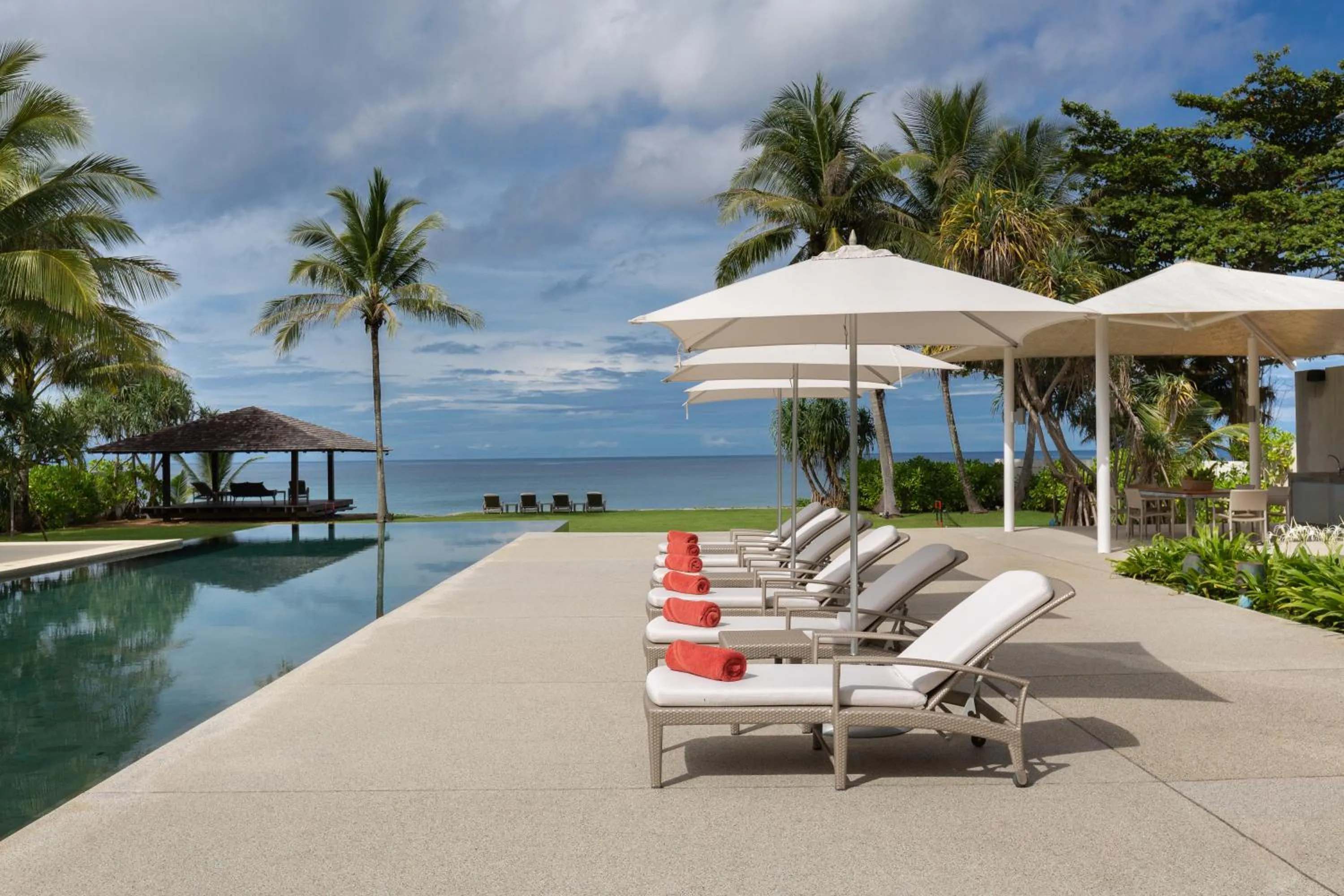 Pool view in Sava Beach Villas