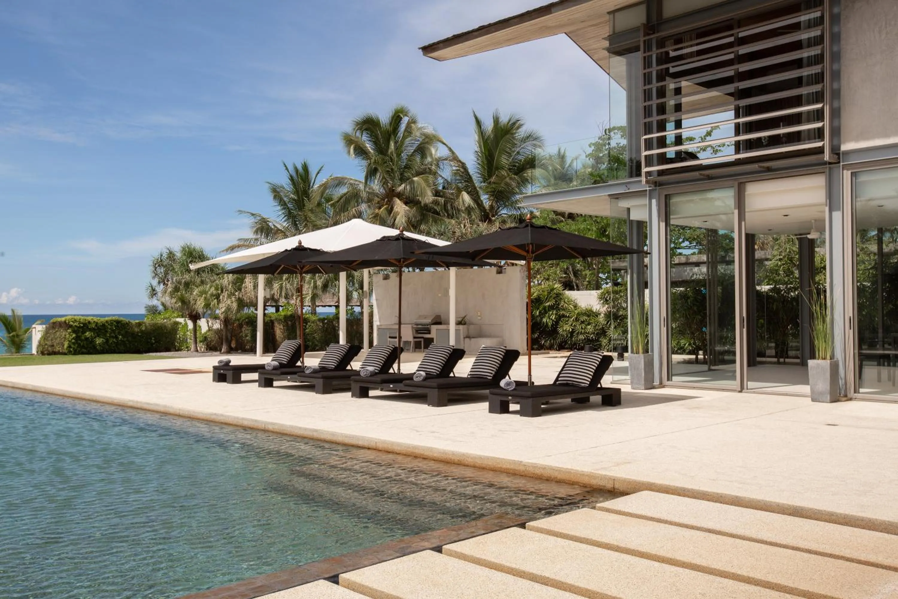 Pool view in Sava Beach Villas