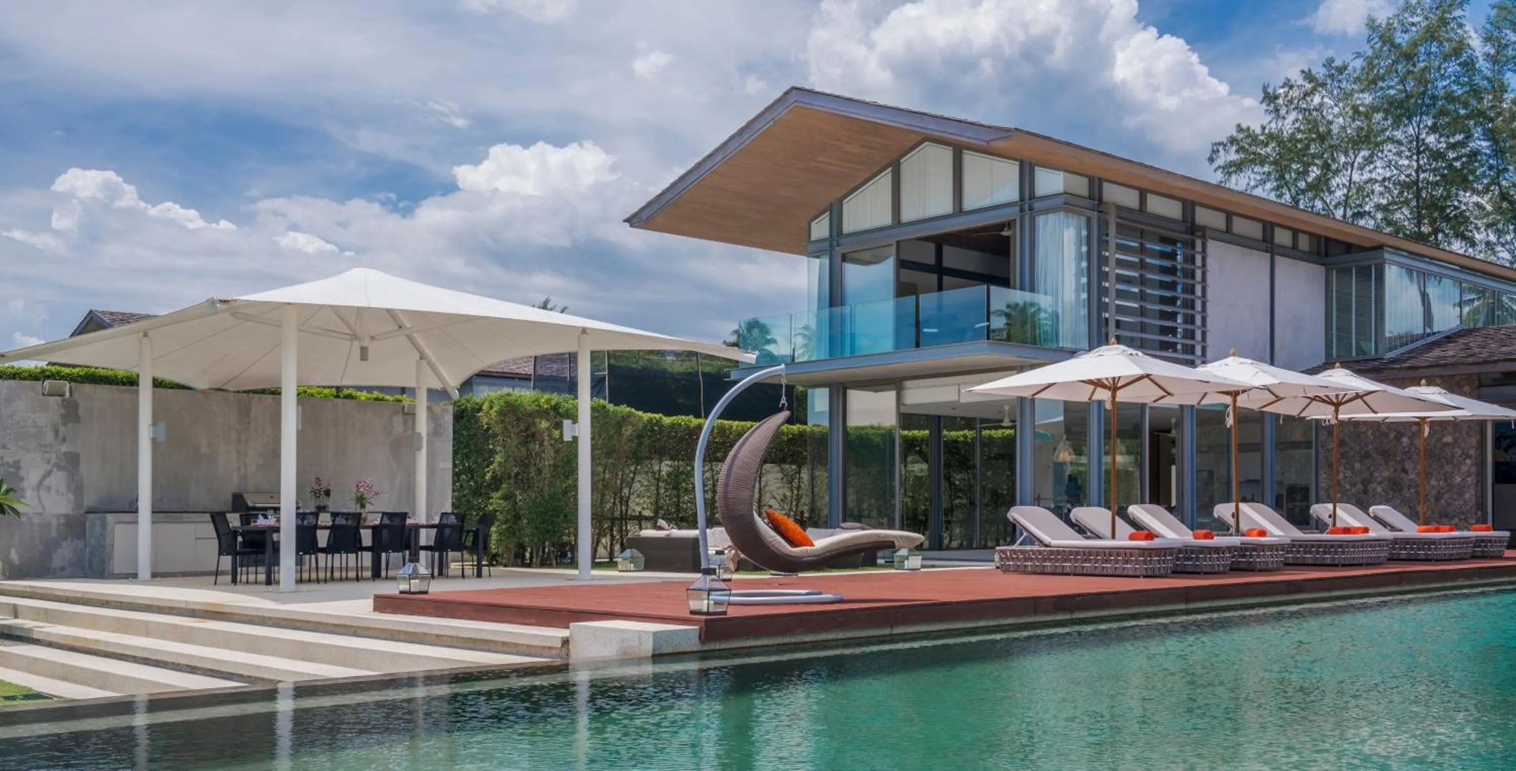Pool view in Sava Beach Villas