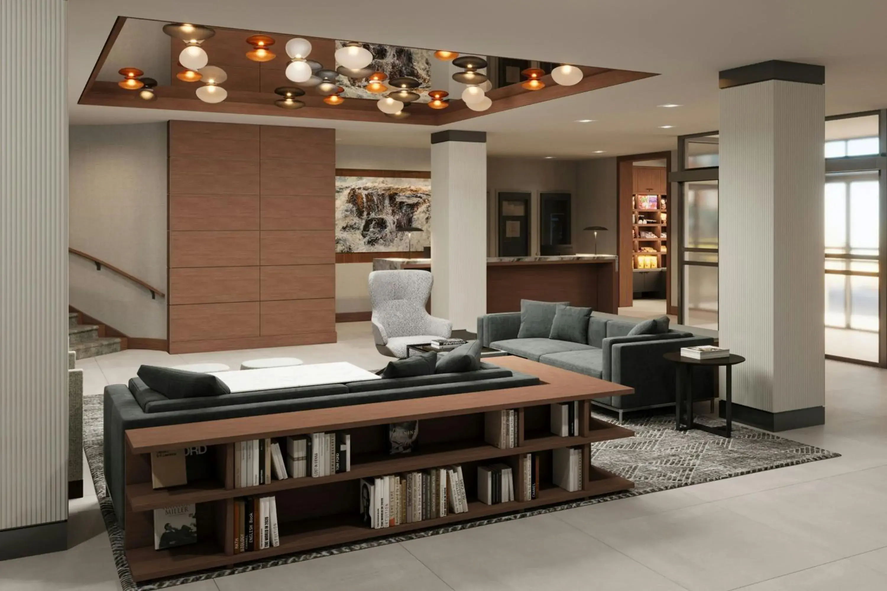 Lobby or reception in SpringHill Suites by Marriott Old Montreal Lobby or reception in SpringHill Suites by Marriott Old Montreal