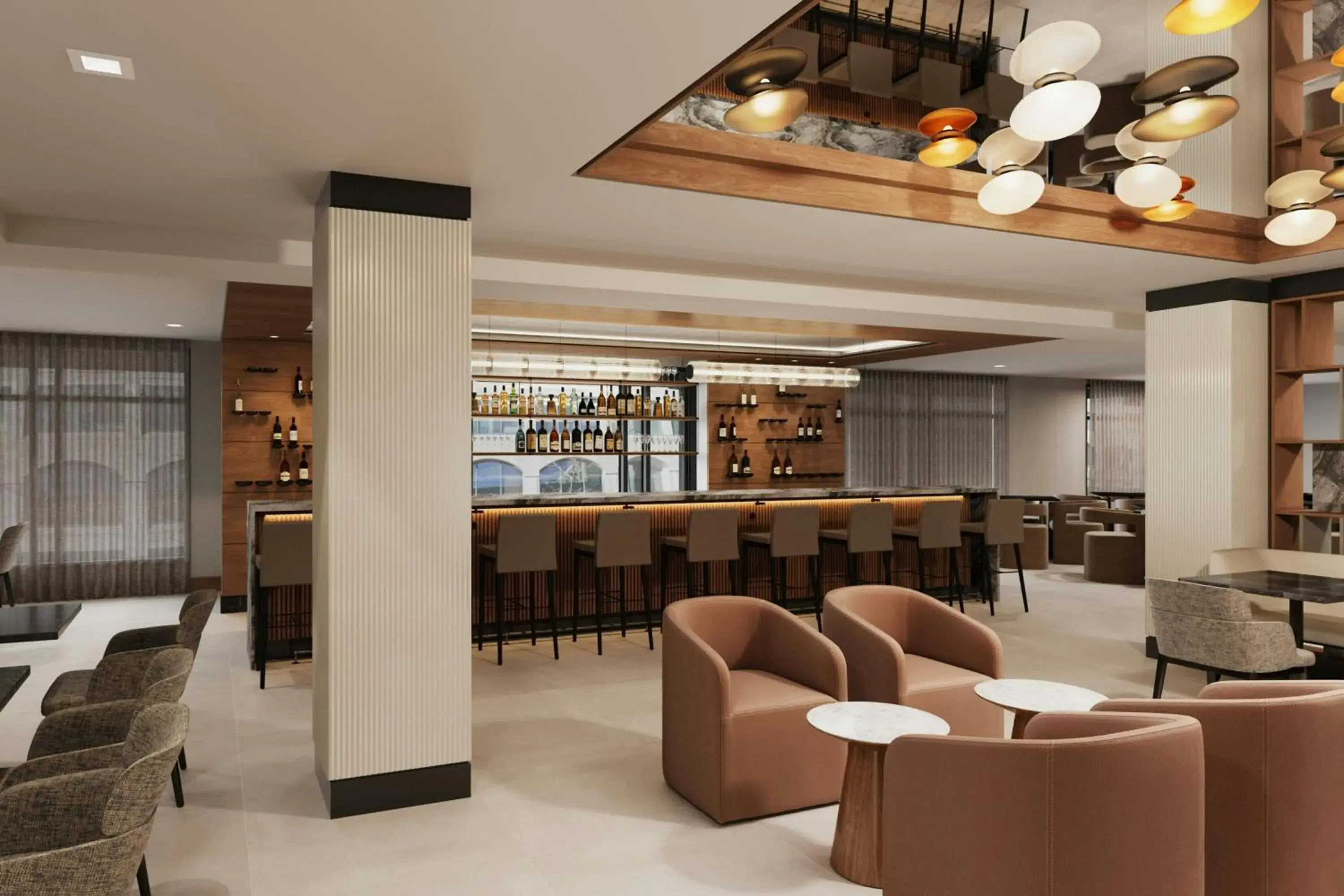 Lounge or bar in SpringHill Suites by Marriott Old Montreal Lounge or bar in SpringHill Suites by Marriott Old Montreal