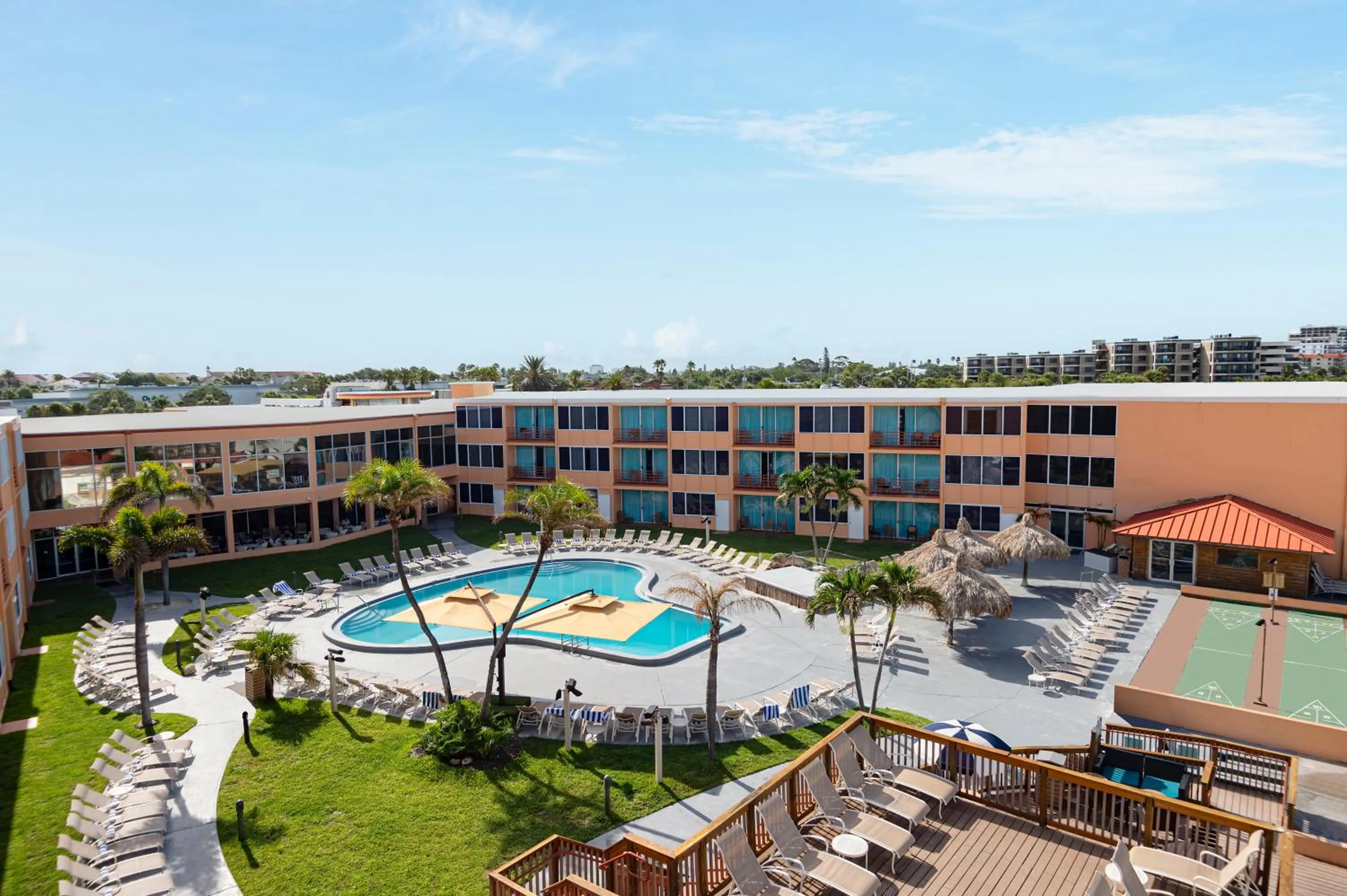 Pool view in Dolphin Beach Resort