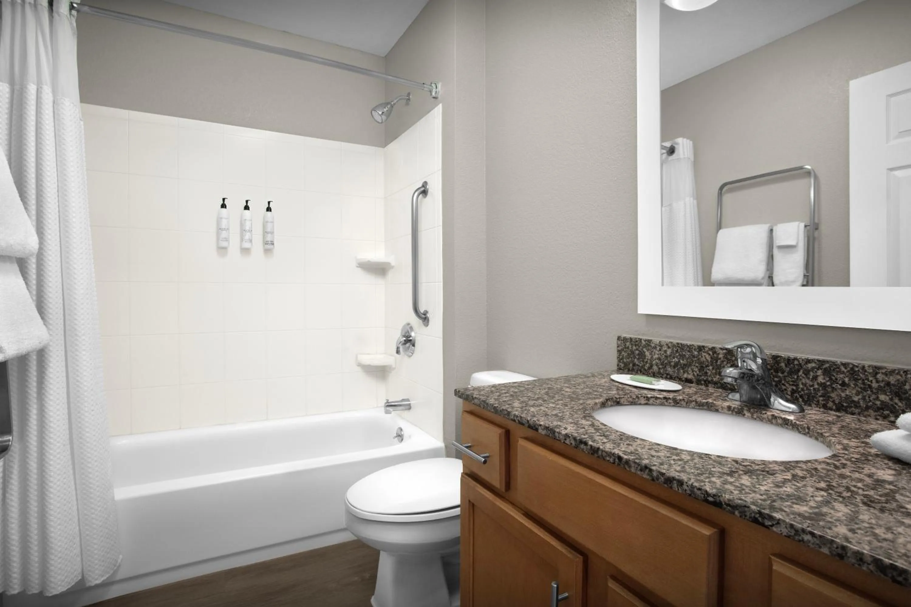 Shower in TownePlace Suites by Marriott Albuquerque Airport