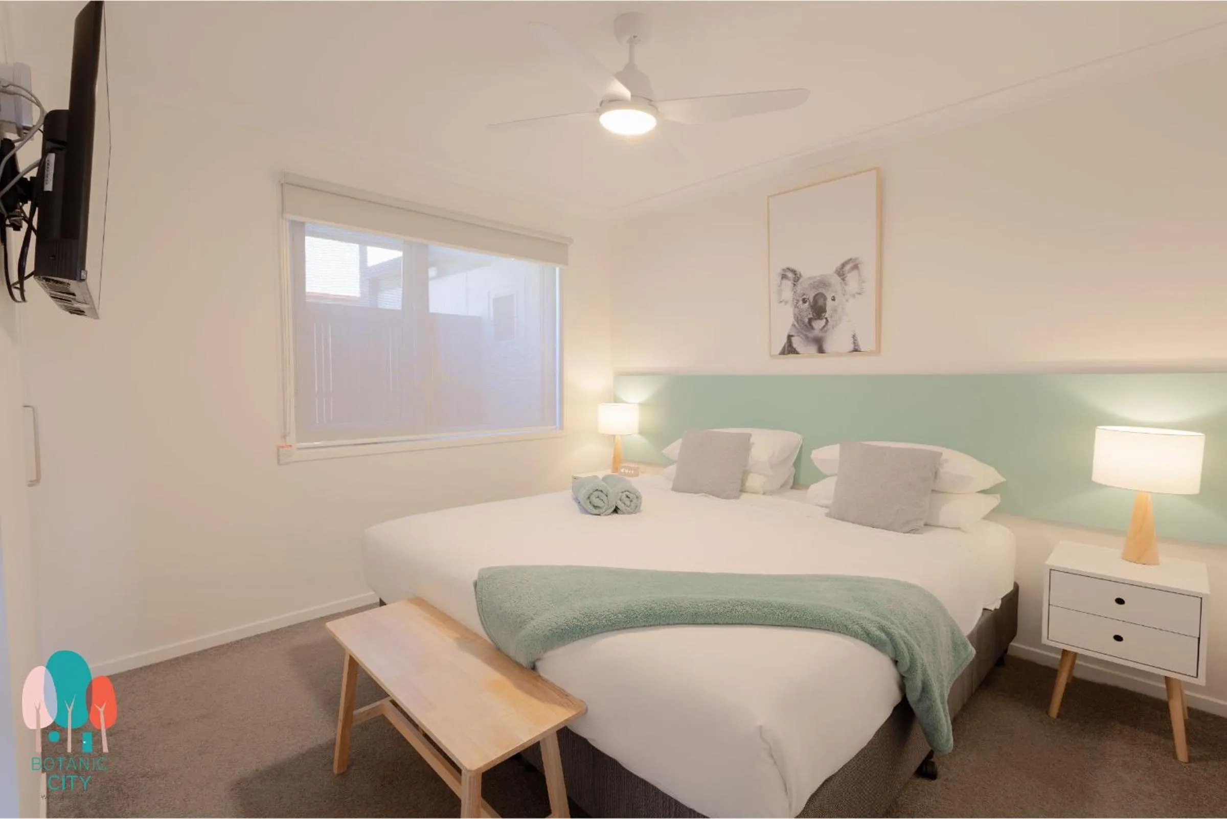 Bed in Botanic City Apartments