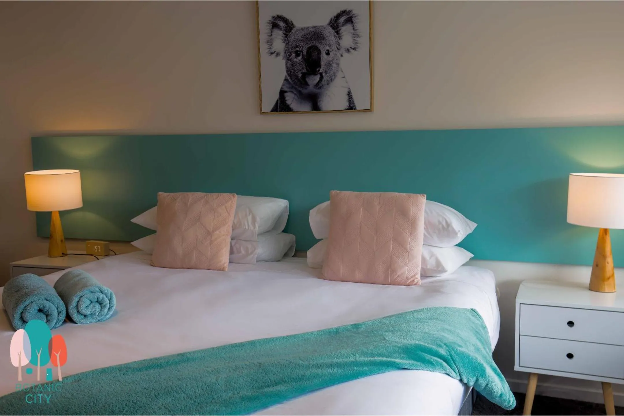 Bed in Botanic City Apartments