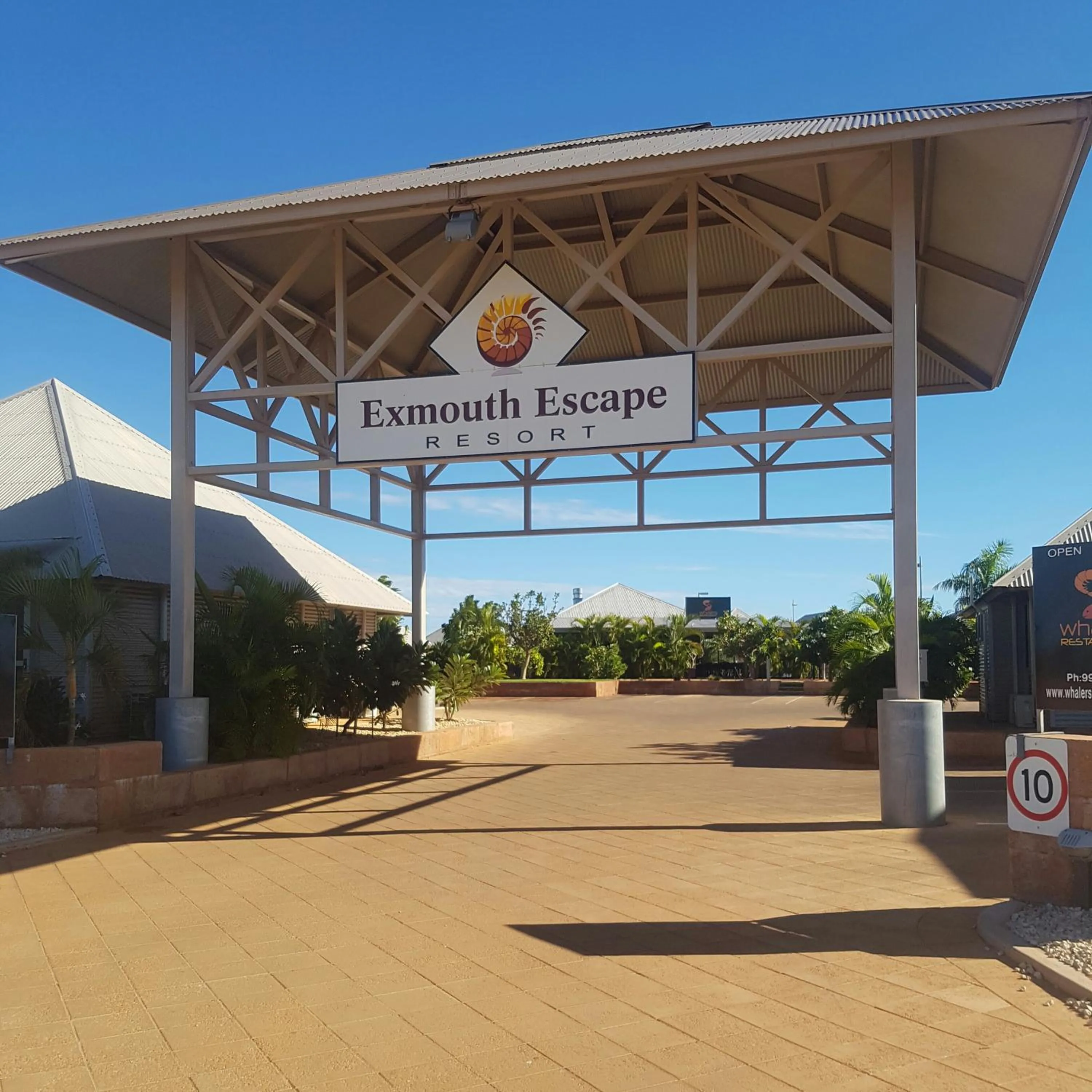 Facade/entrance in Exmouth Escape Resort