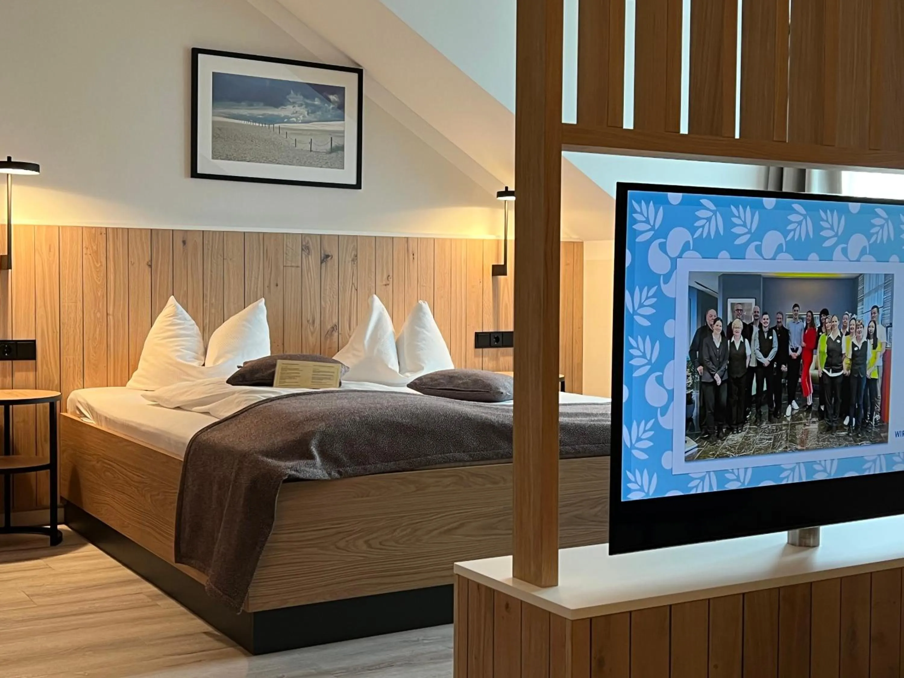 Bed in Atrium Hotel Krüger