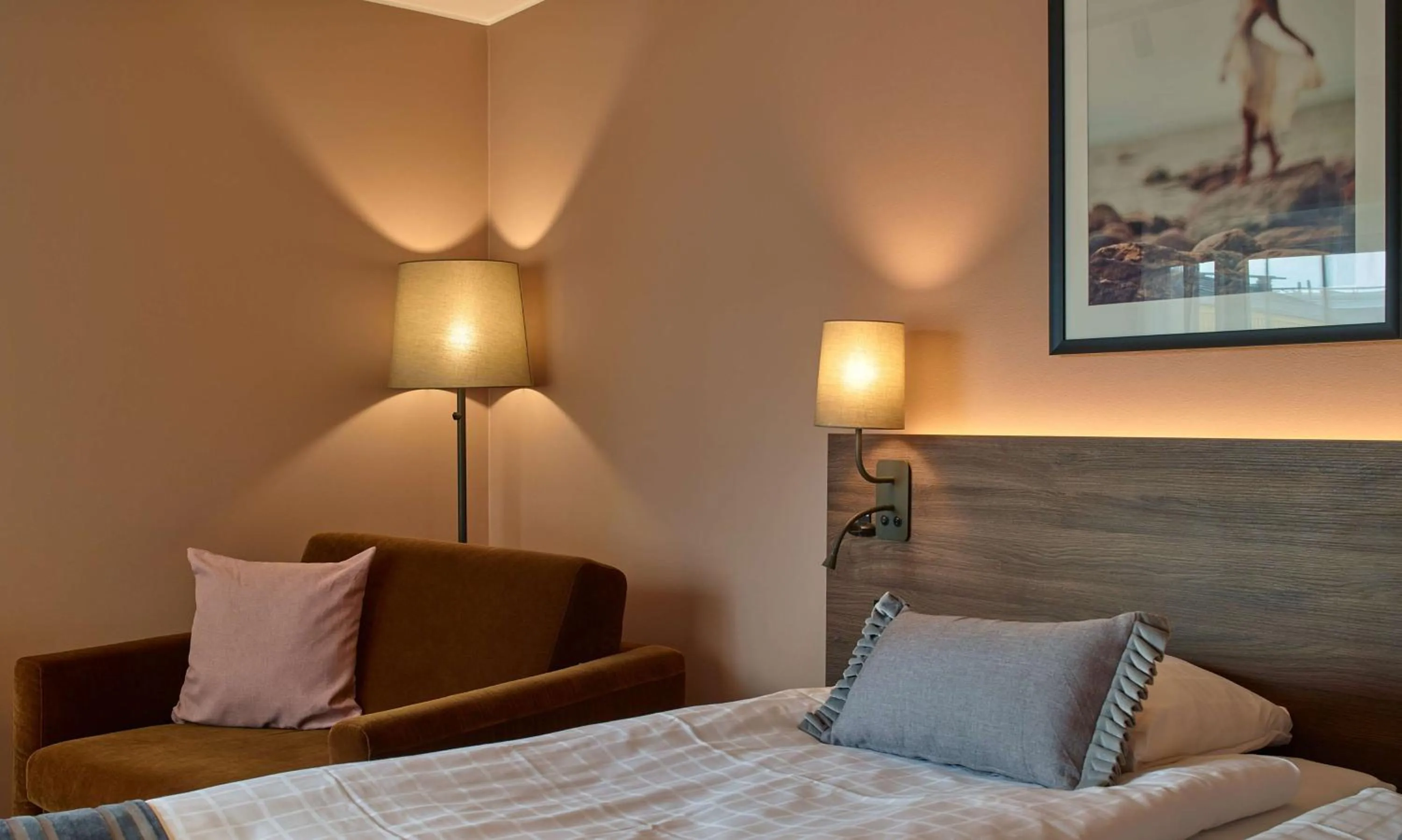 Bedroom, Bed in Scandic CH