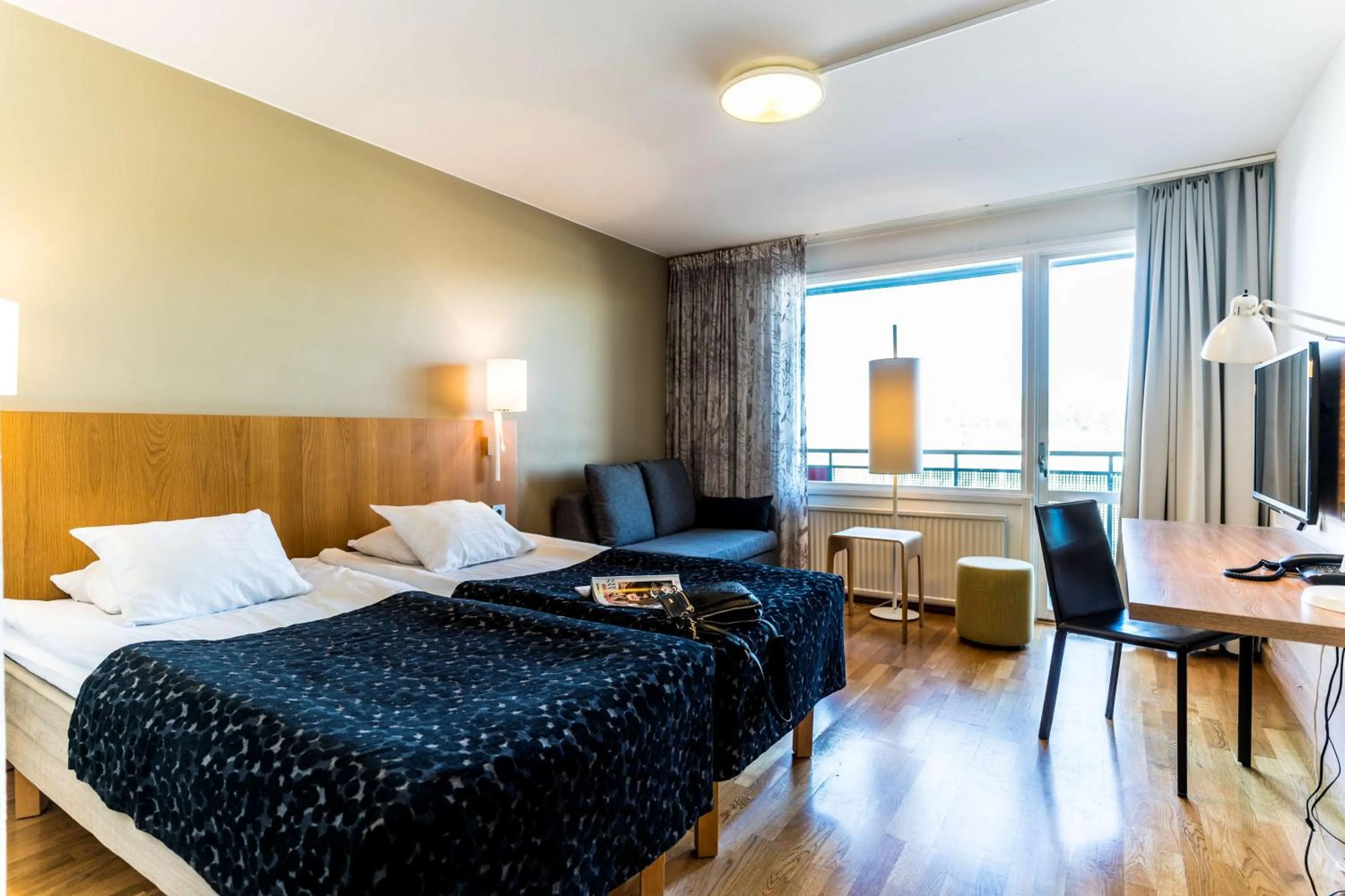 Bedroom, Bed in Scandic Elmia