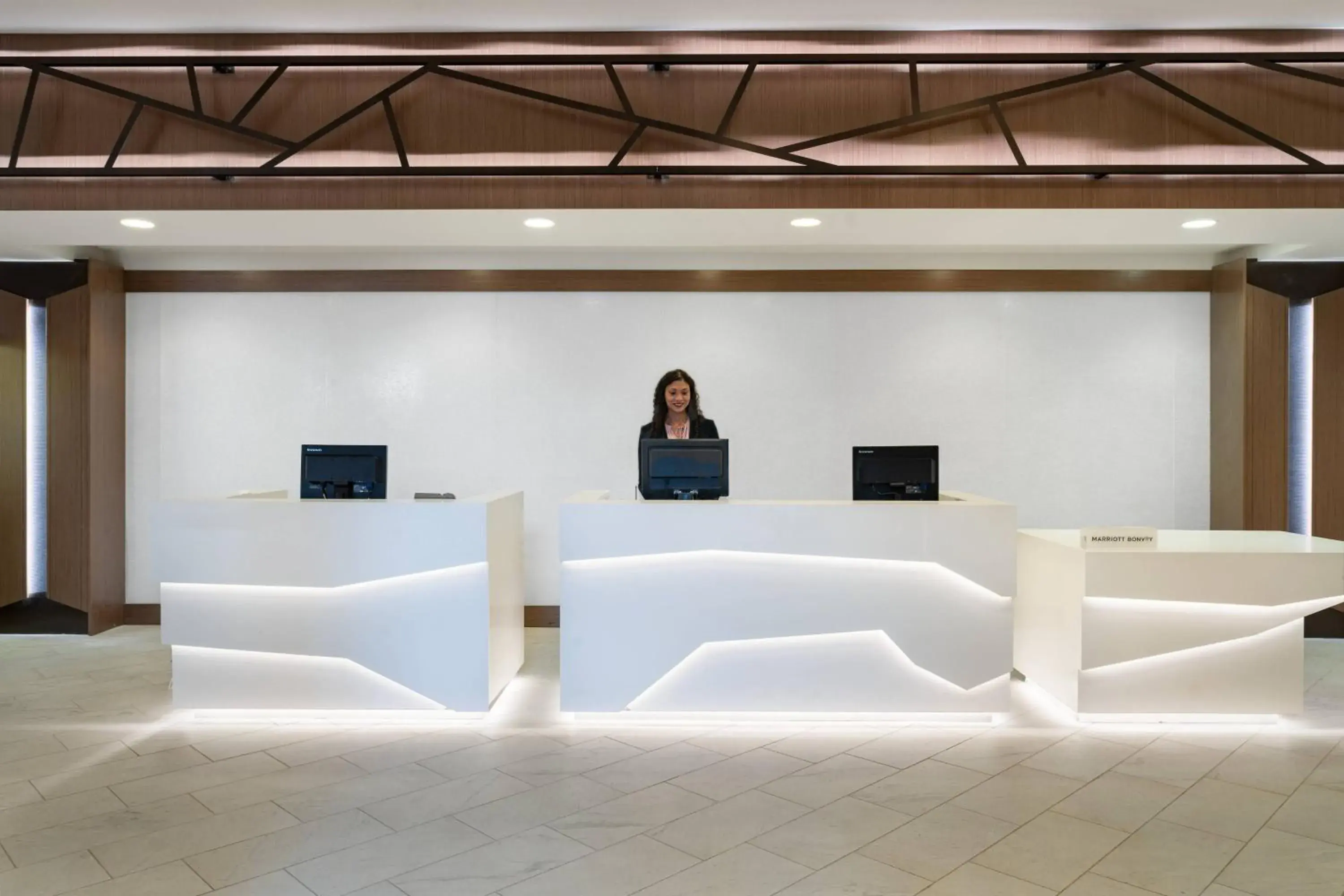 Lobby or reception in Marriott Anchorage Downtown Lobby or reception in Marriott Anchorage Downtown