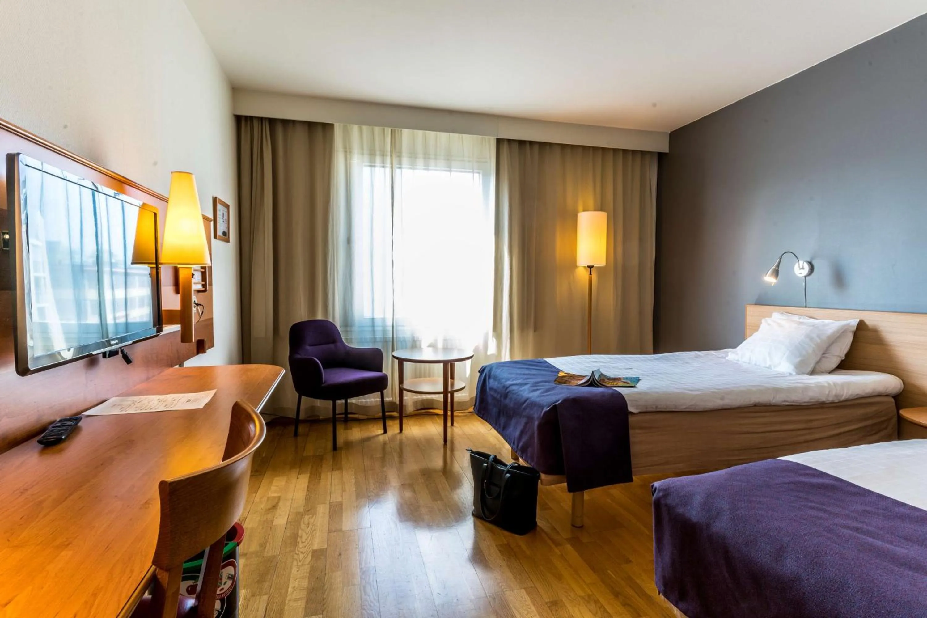 Bedroom, Bed in Scandic Portalen