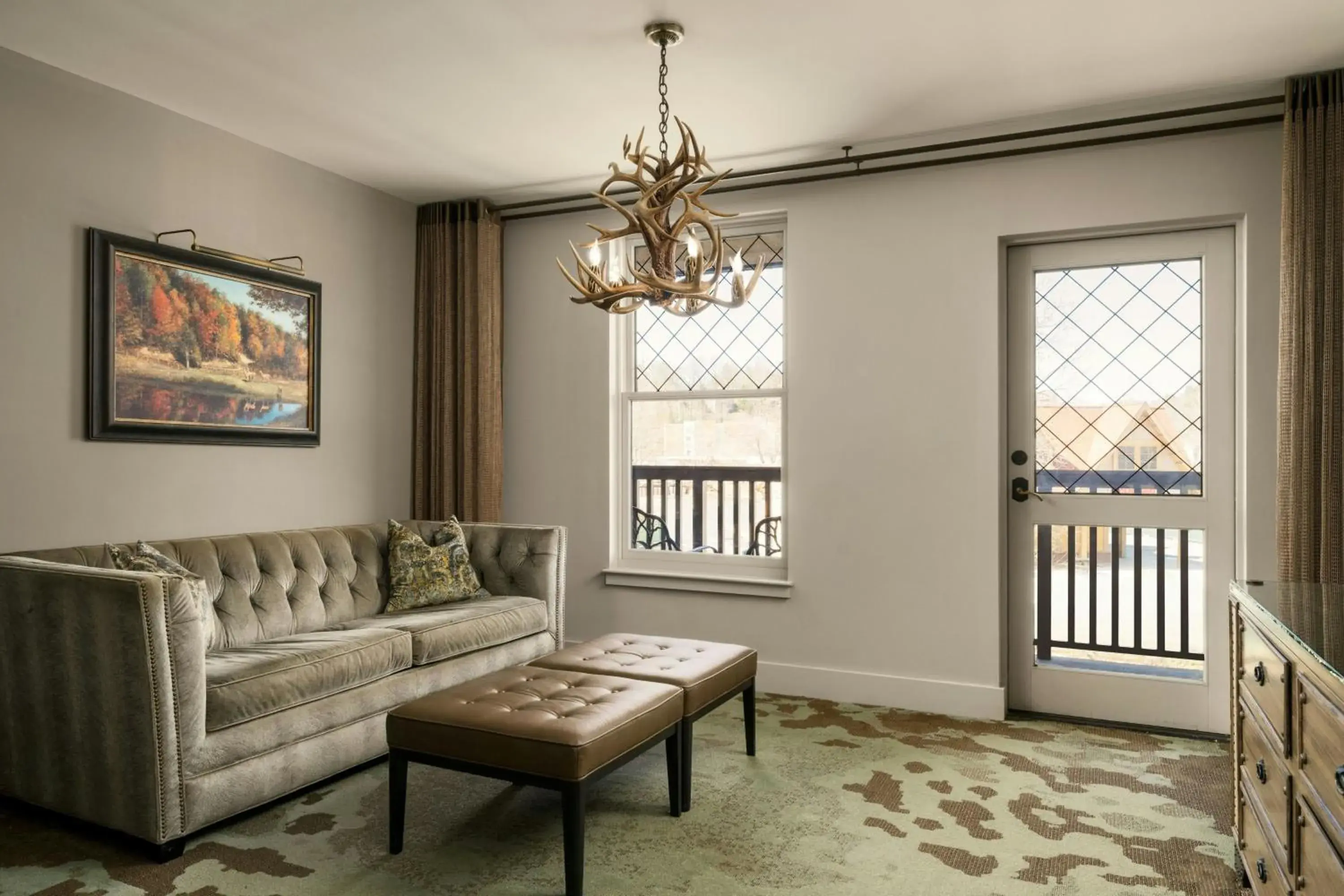 Living room in Grand Bohemian Lodge Asheville, Autograph Collection Living room in Grand Bohemian Lodge Asheville, Autograph Collection