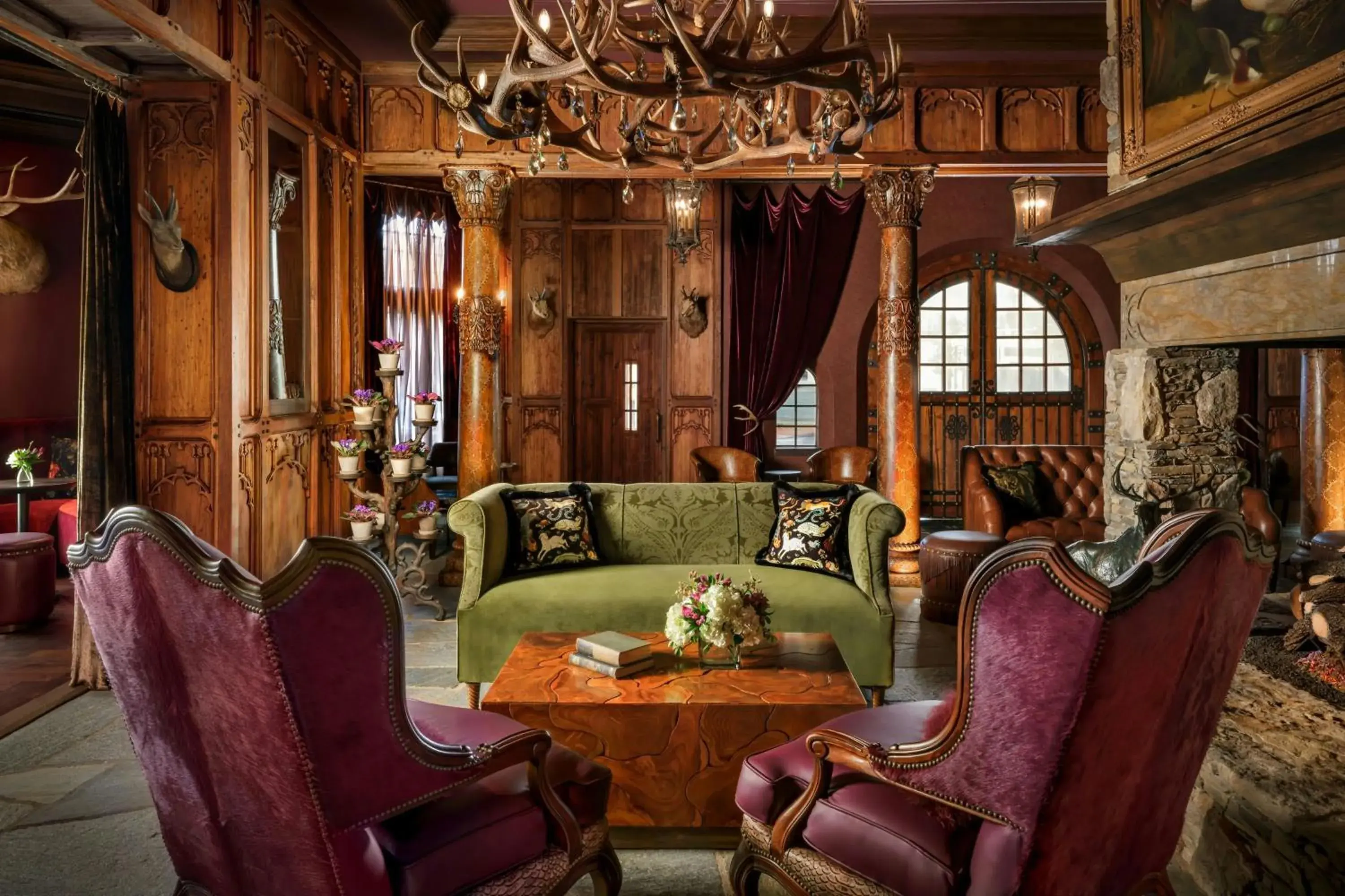 Lobby or reception in Grand Bohemian Lodge Asheville, Autograph Collection Lobby or reception in Grand Bohemian Lodge Asheville, Autograph Collection