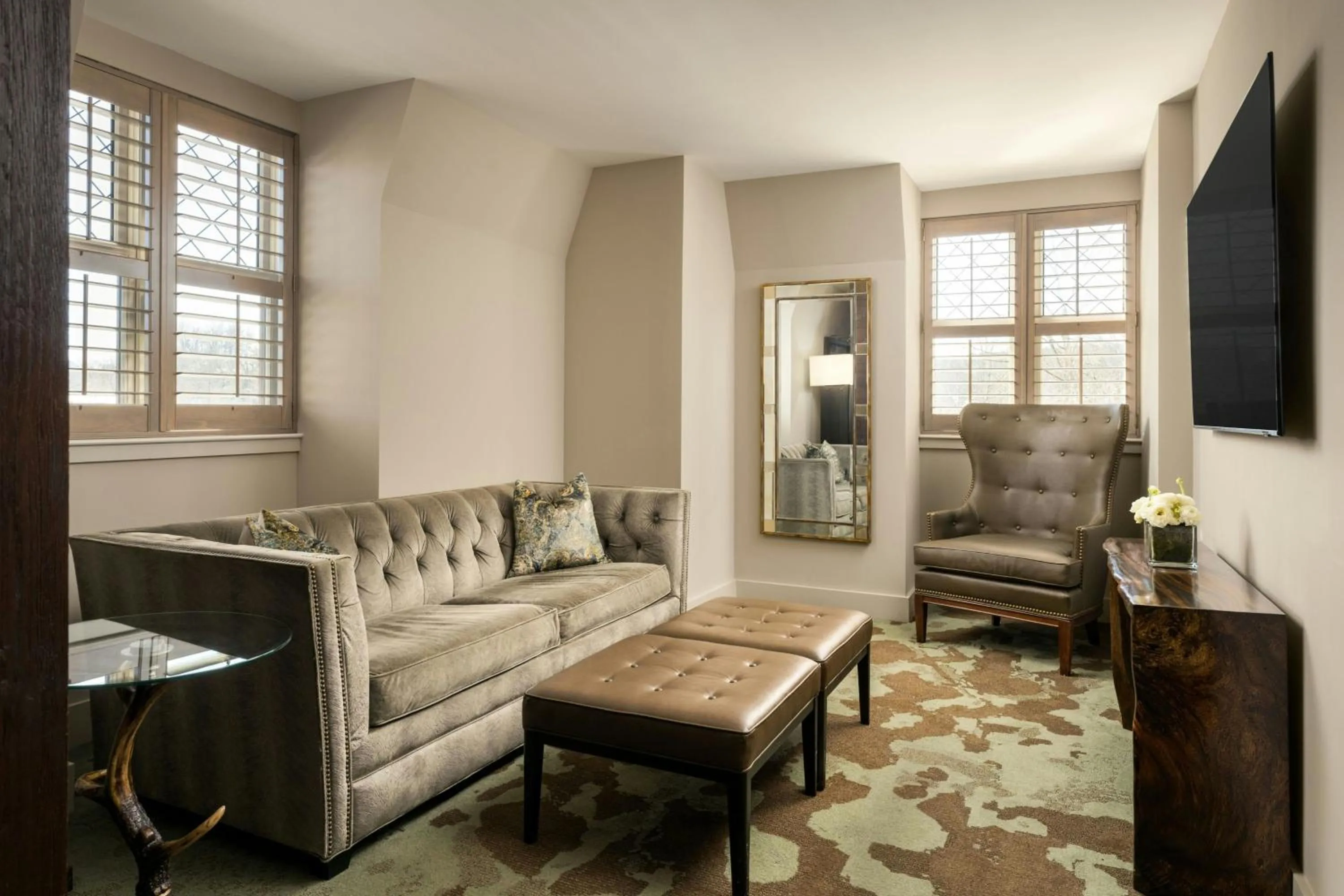 Living room in Grand Bohemian Lodge Asheville, Autograph Collection