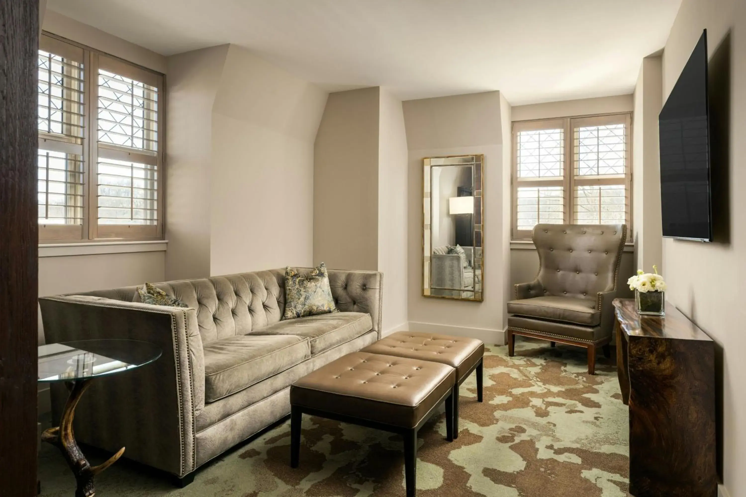 Living room in Grand Bohemian Lodge Asheville, Autograph Collection Living room in Grand Bohemian Lodge Asheville, Autograph Collection