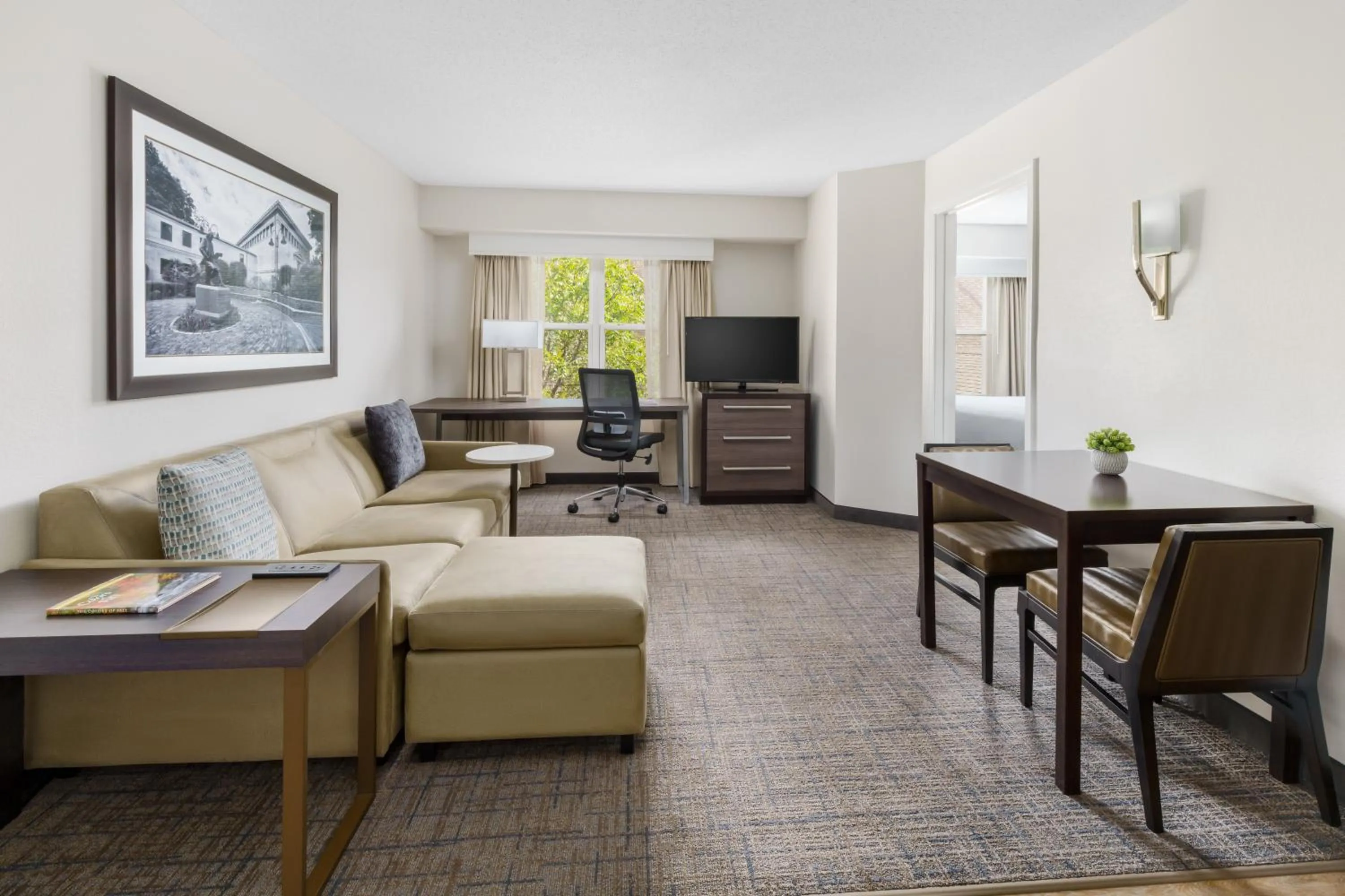 Living room in Residence Inn Boston Franklin