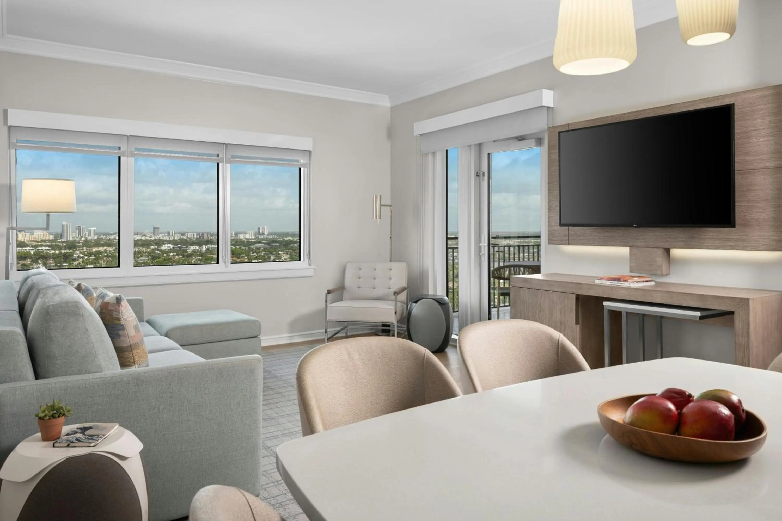 Living room in Marriott's BeachPlace Towers