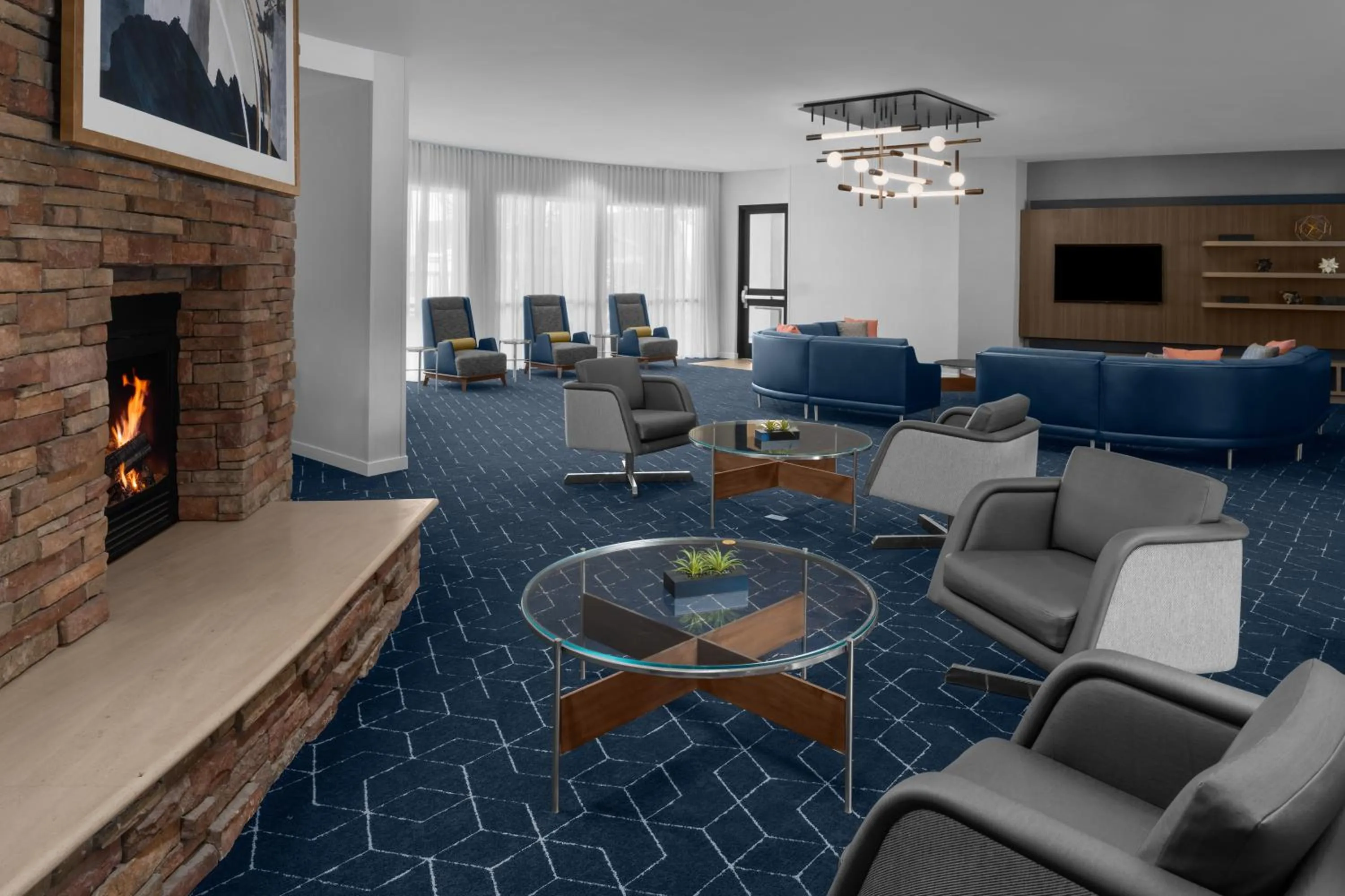 Seating area in Courtyard by Marriott Santa Clarita Valencia