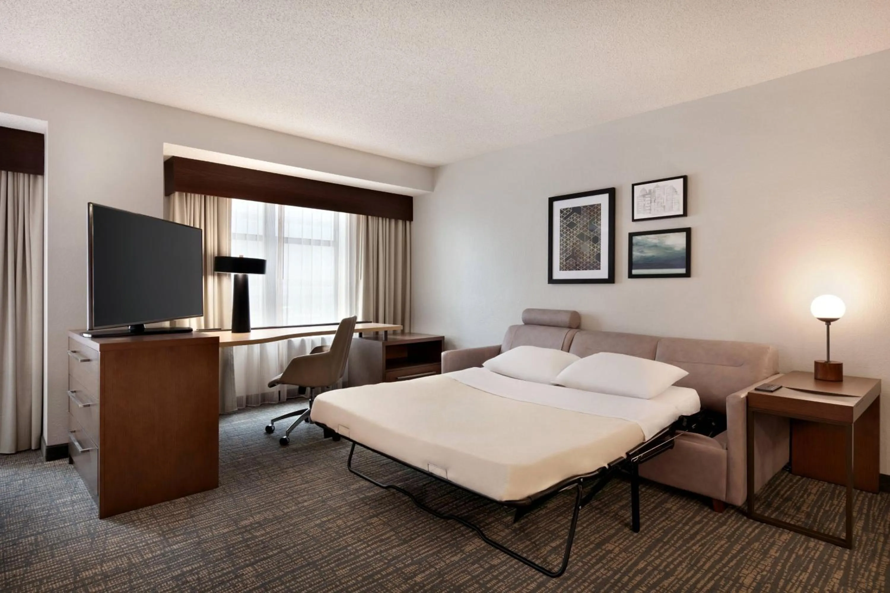Photo of the whole room, Bed in Residence Inn by Marriott Baltimore Downtown/ Inner Harbor