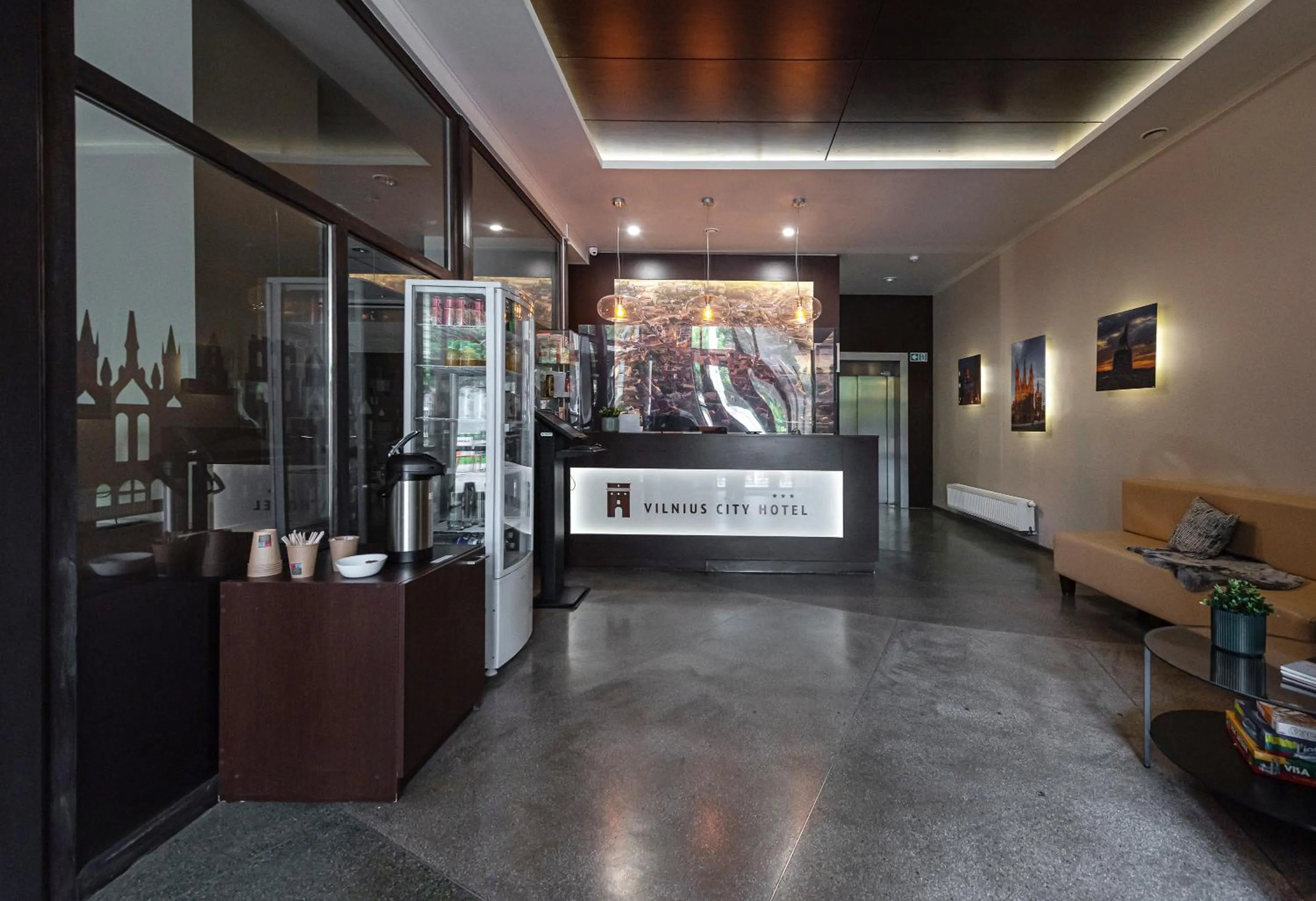 Lobby or reception in Vilnius City Hotel