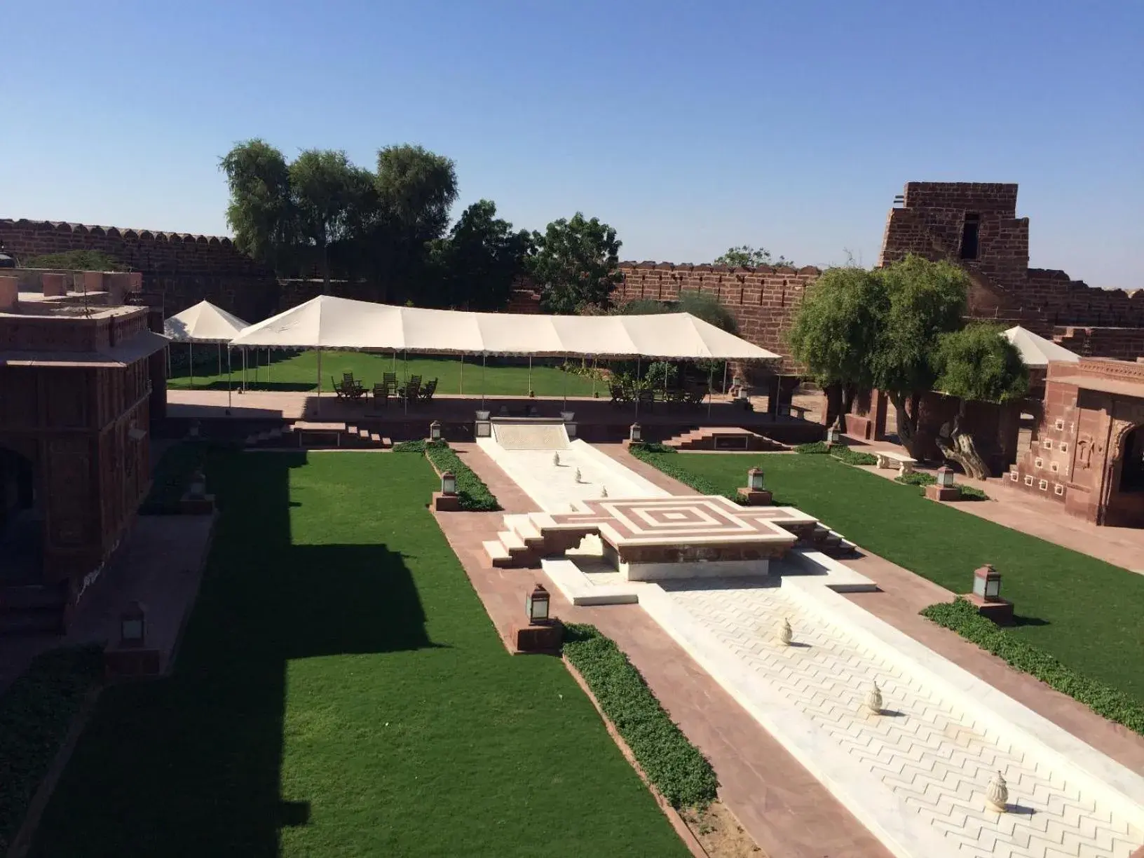 Garden view in The Fort Pokaran Garden view in The Fort Pokaran