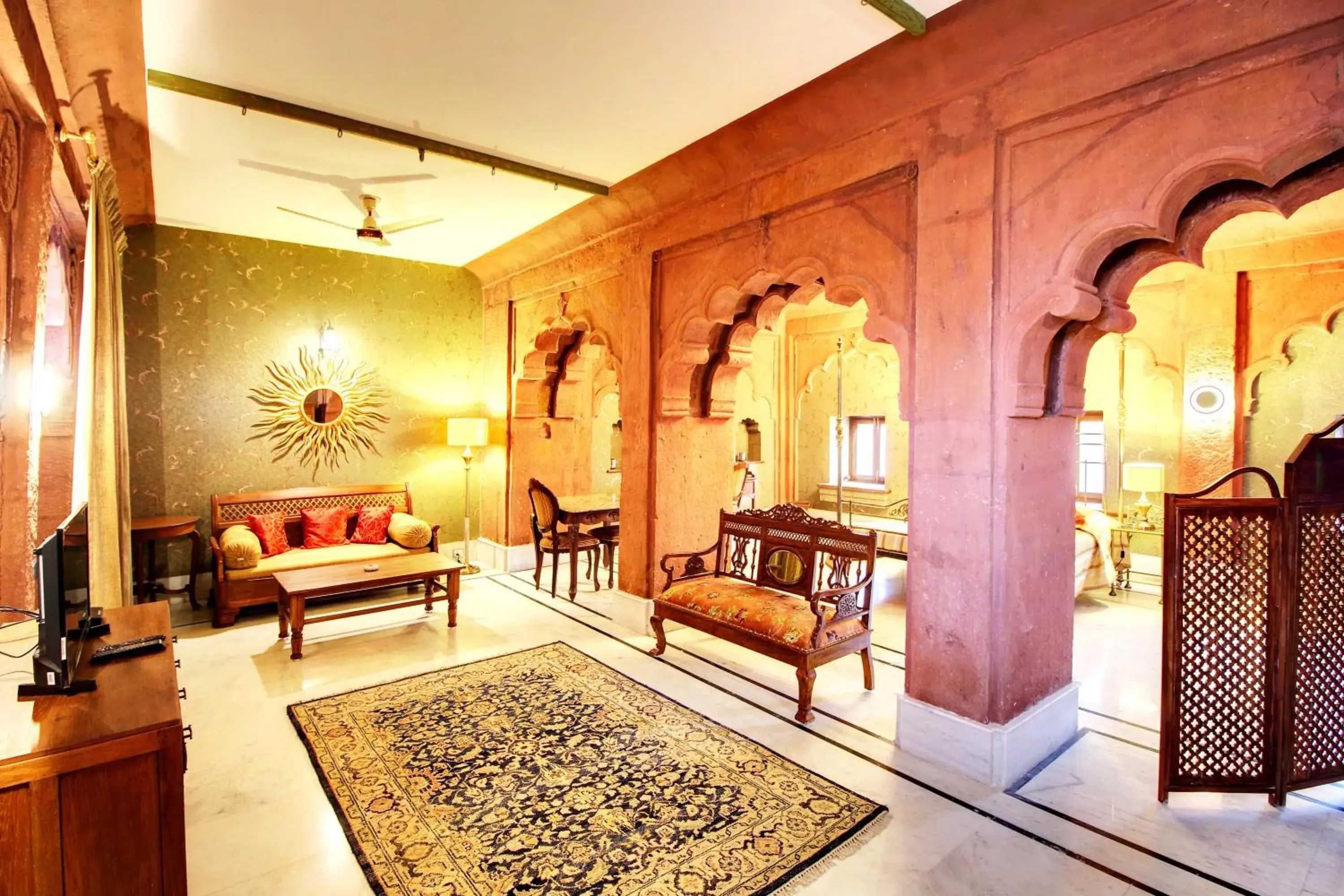 Living room in The Fort Pokaran Living room in The Fort Pokaran