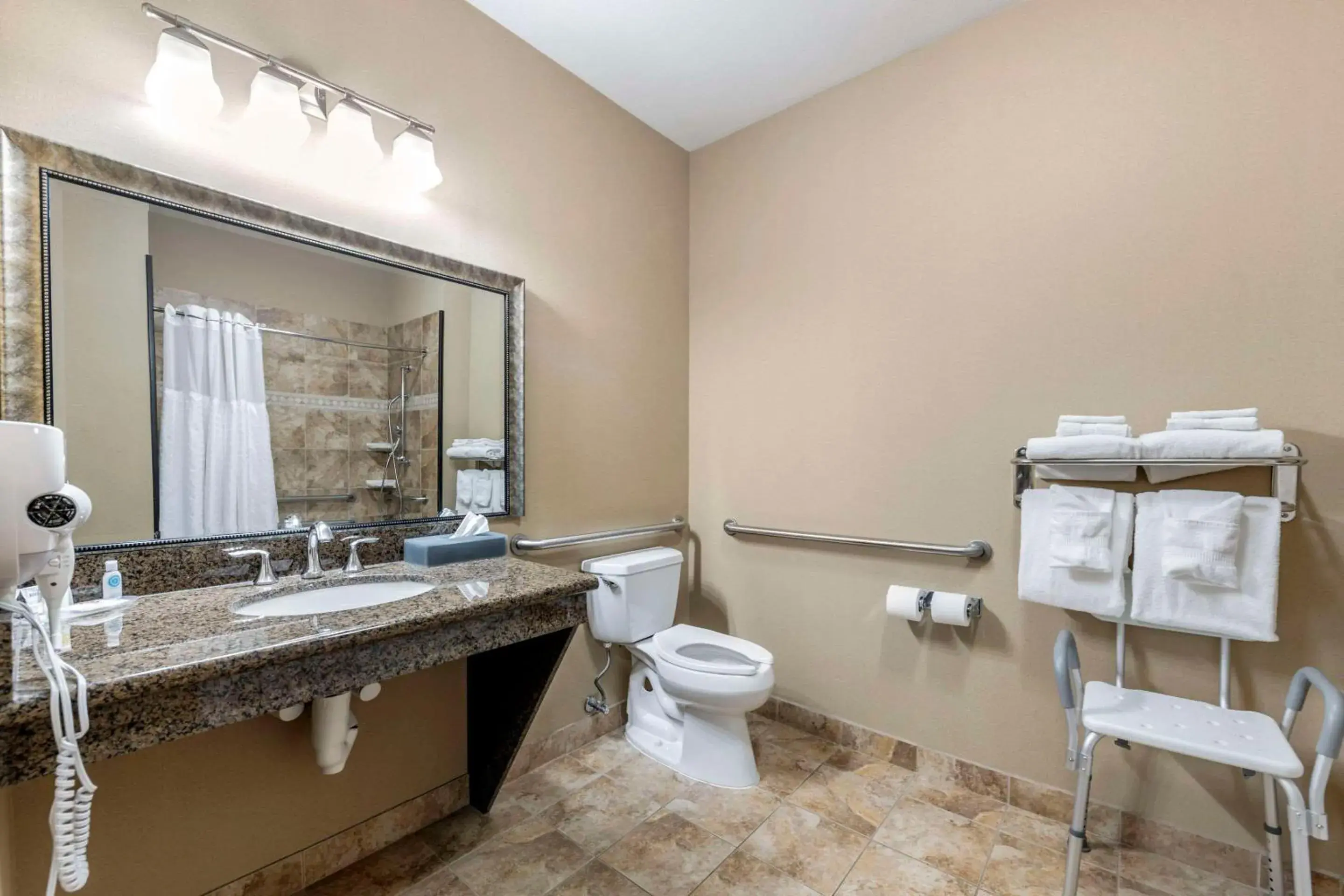 Bedroom, Bathroom in Comfort Inn & Suites Fort Worth - Fossil Creek