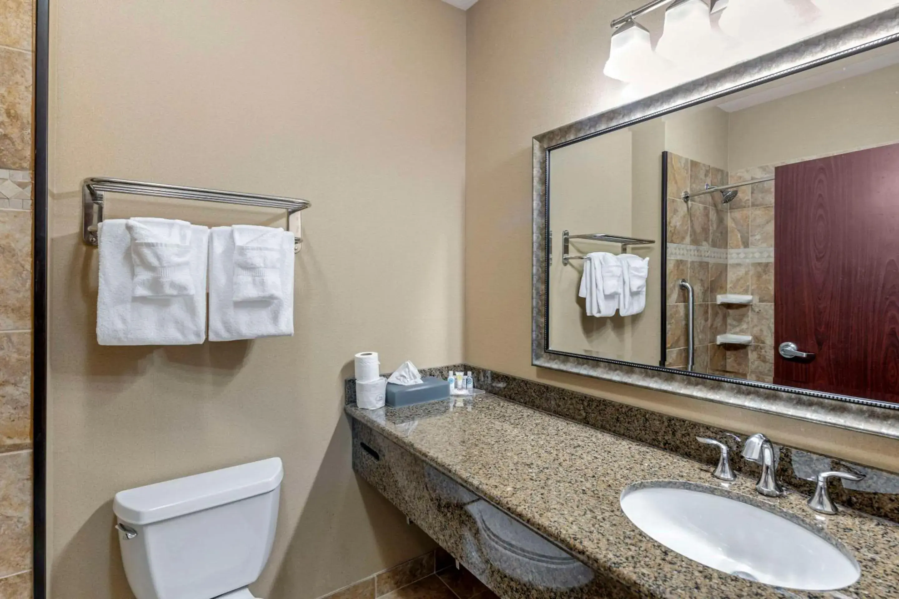 Bedroom, Bathroom in Comfort Inn & Suites Fort Worth - Fossil Creek