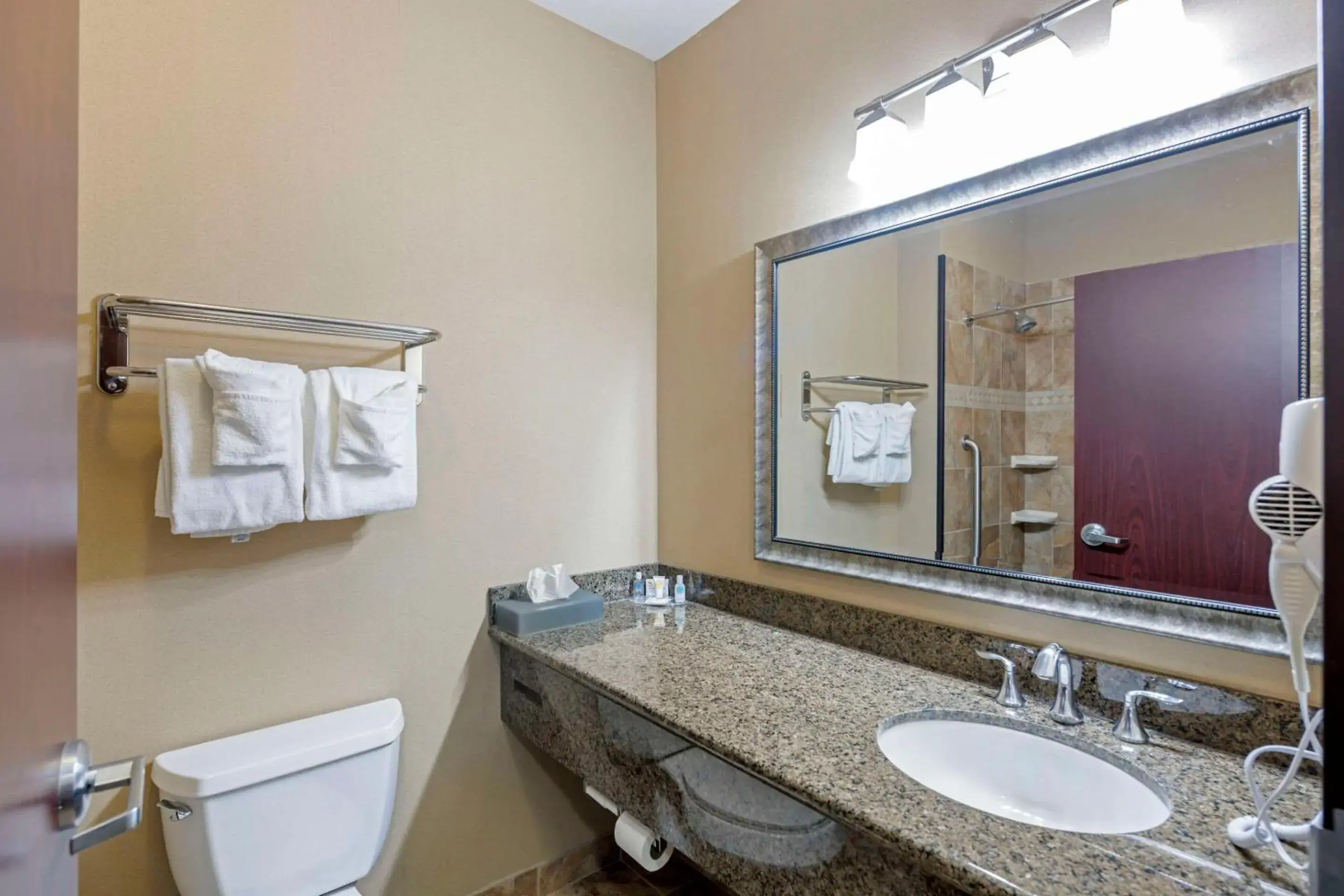 Bedroom, Bathroom in Comfort Inn & Suites Fort Worth - Fossil Creek