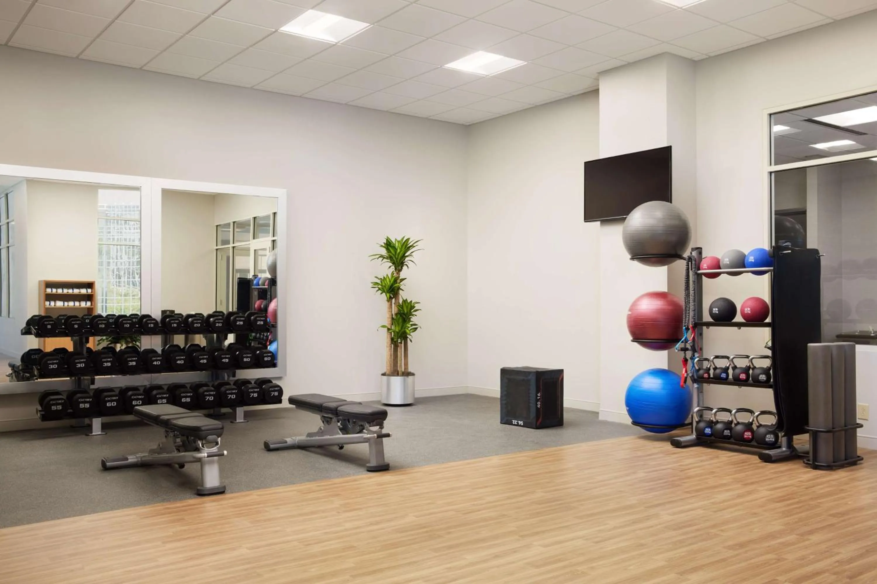 Fitness centre/facilities in Hilton Charlotte Airport Hotel