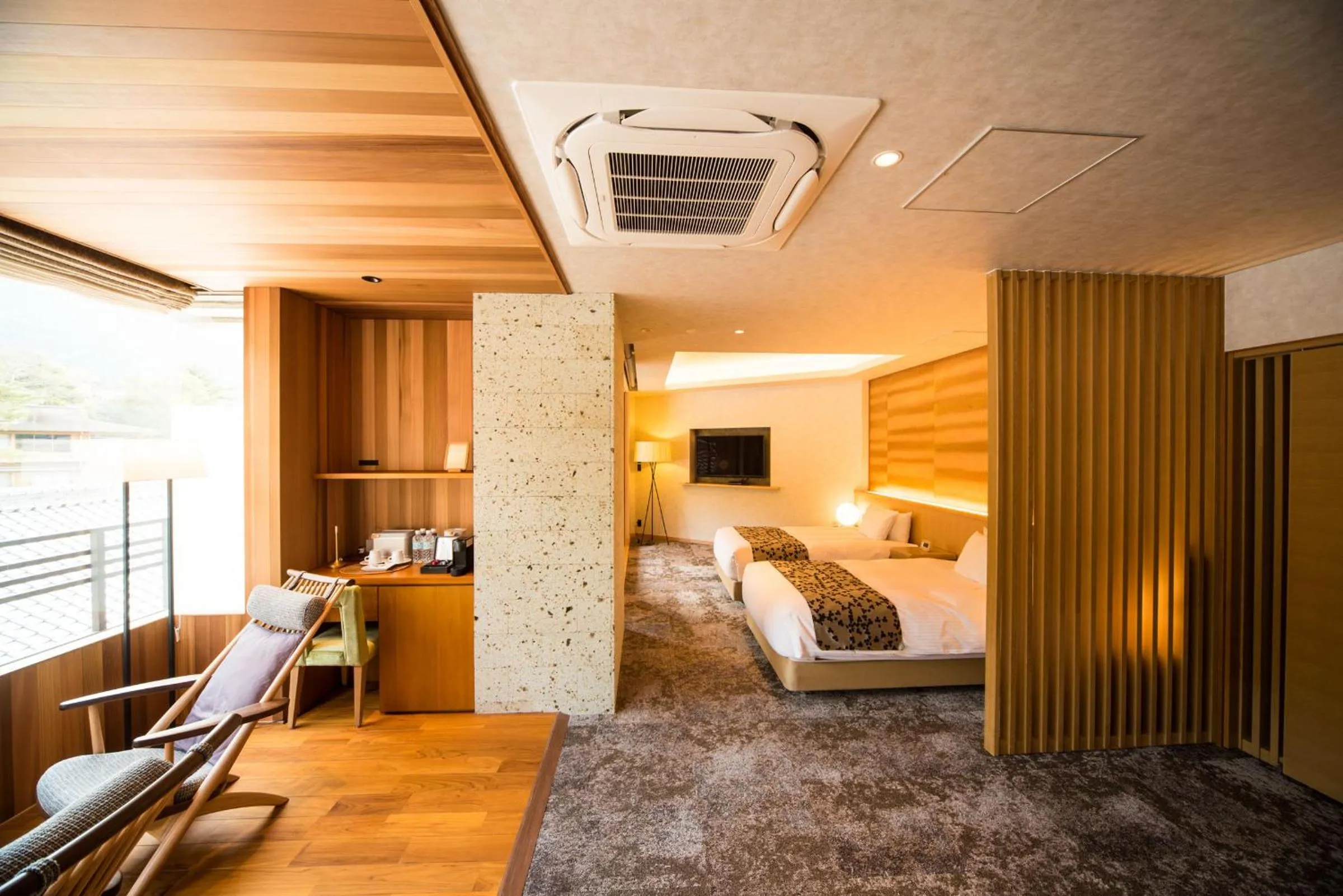 Bed in Miyajima Grand Hotel Arimoto