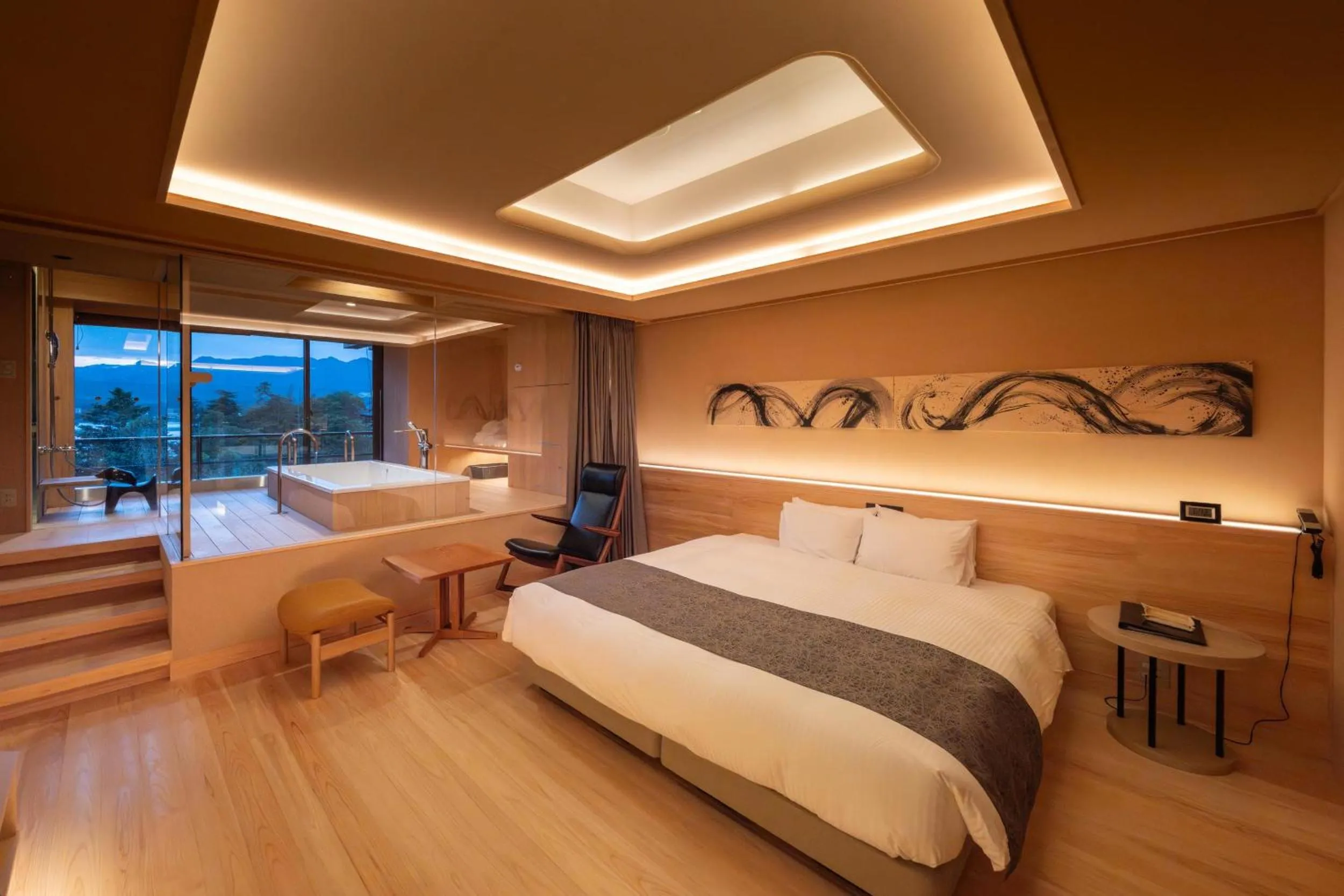 Bed in Miyajima Grand Hotel Arimoto