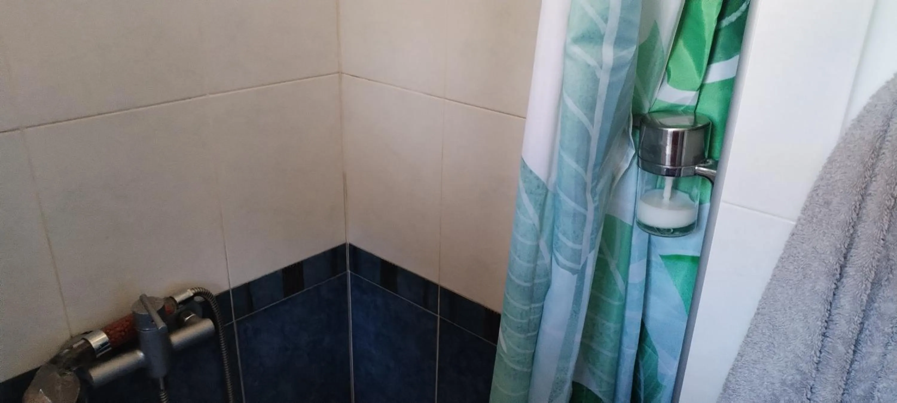 Shower in Patrick&Pierre Bed and Breakfast Nîmes