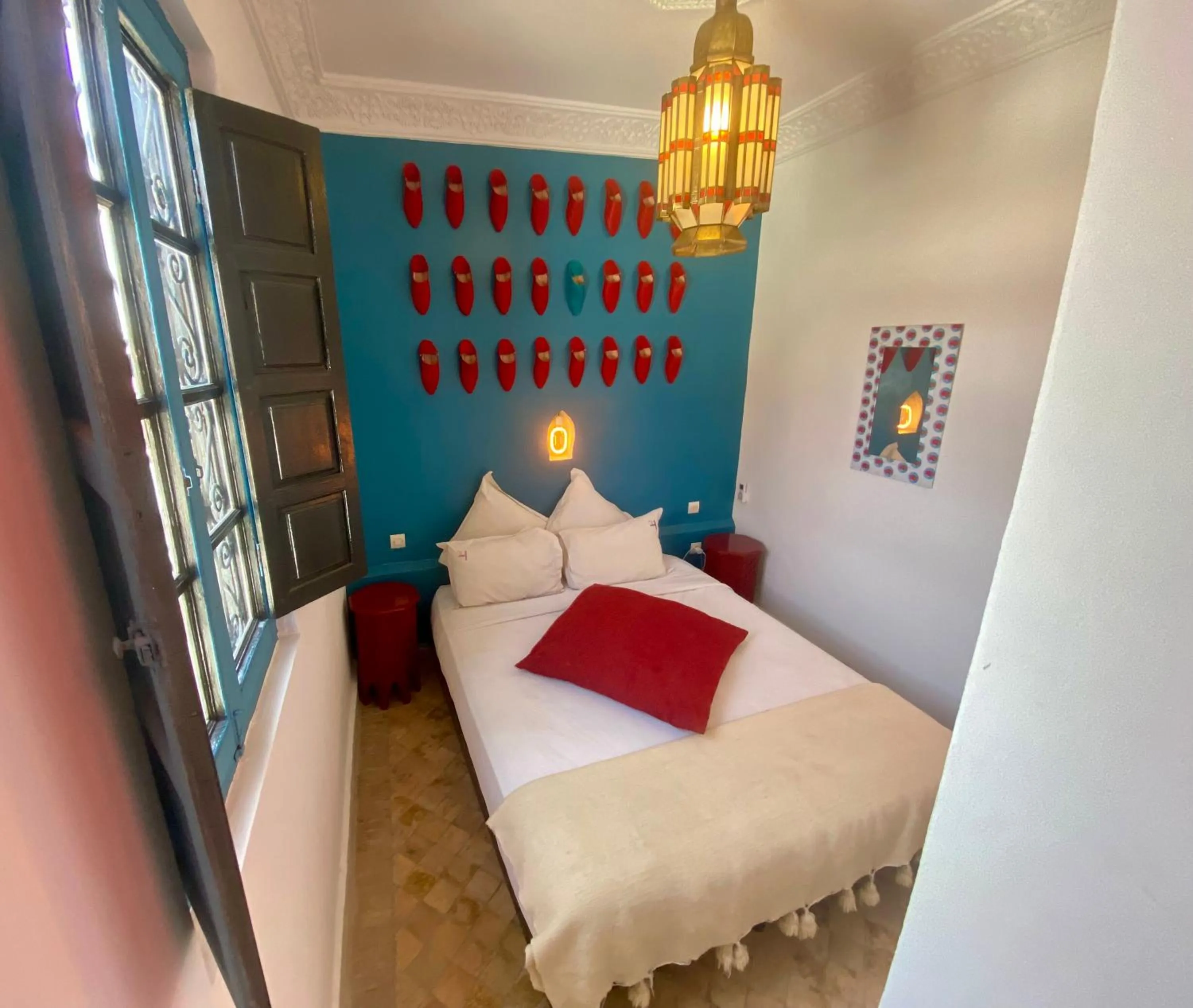 Bed in Riad Houdou