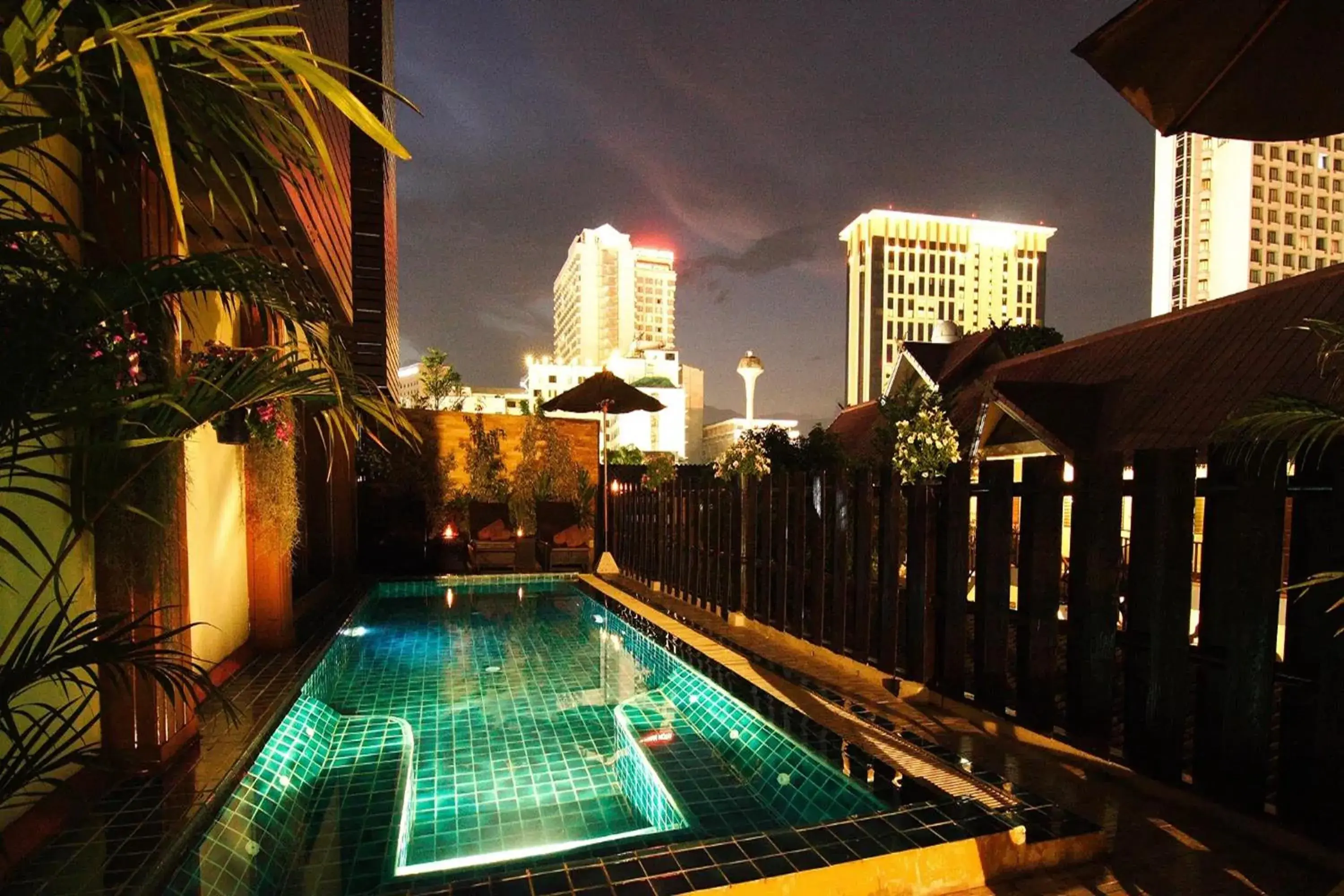 Pool view in CM Night Bazaar Boutique Hotel Pool view in CM Night Bazaar Boutique Hotel