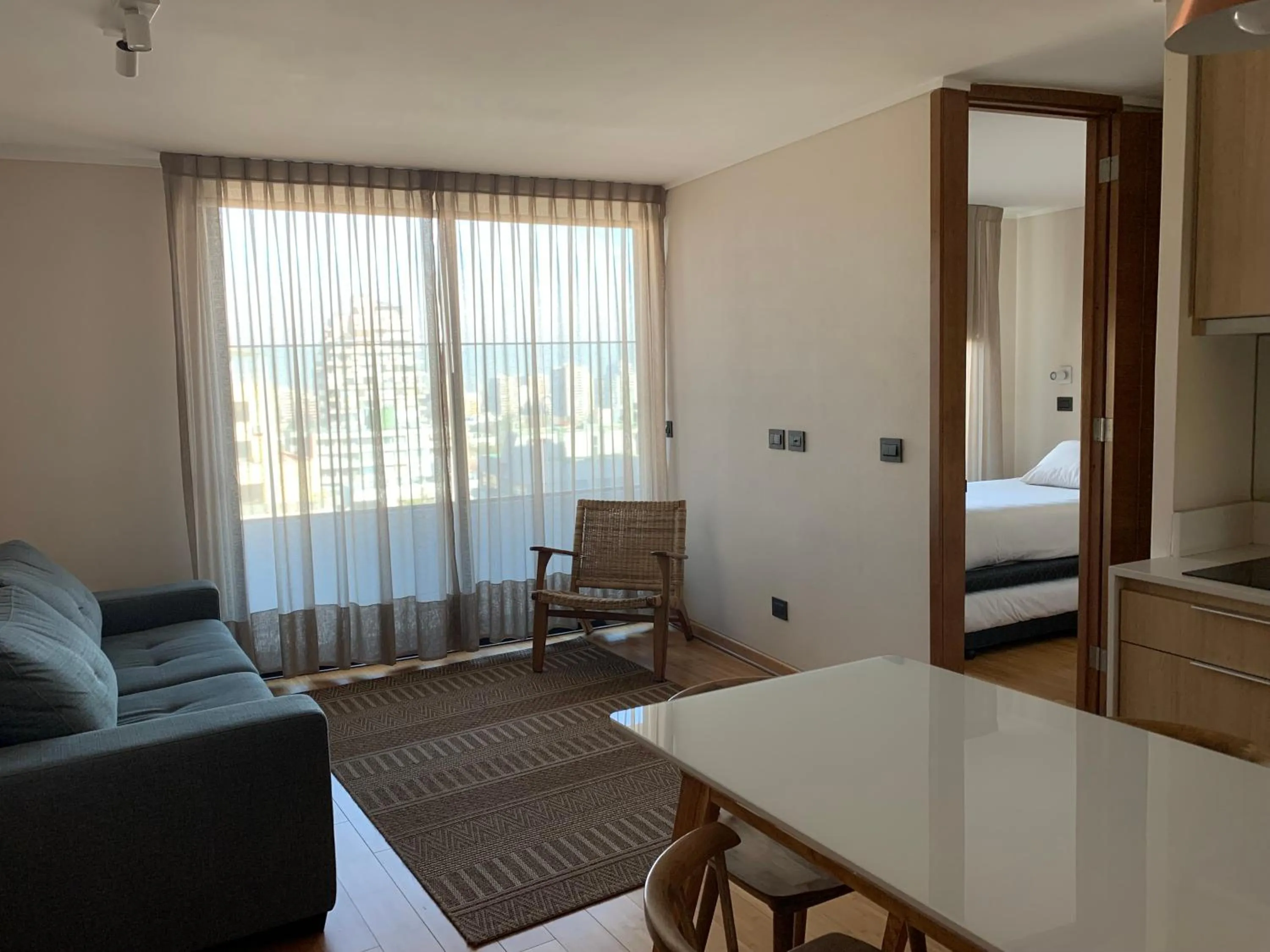 Living room, Bed in Zip Housing El Golf