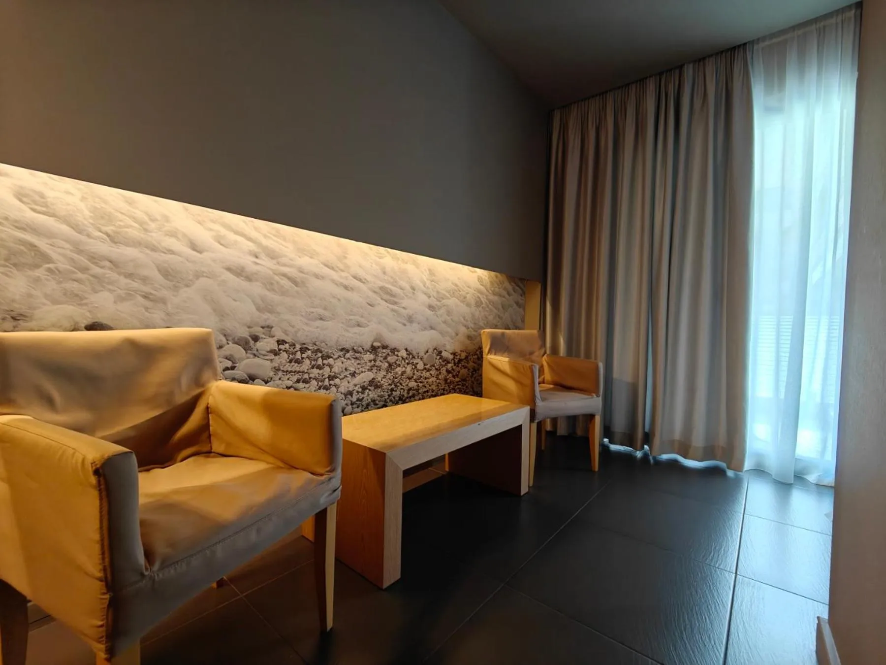 Seating area in Elysion Hotel