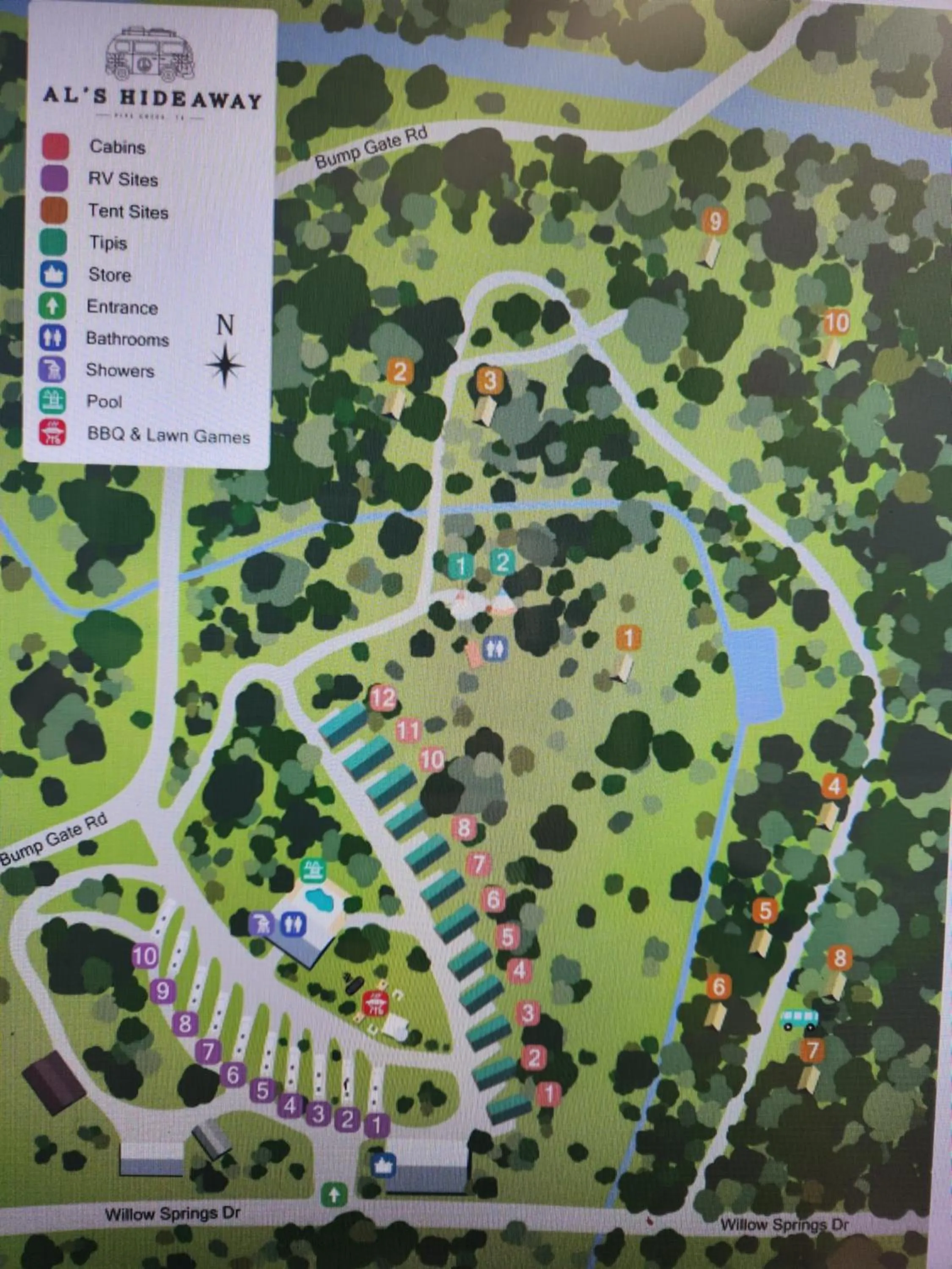 Landmark view in Al's Hideaway Cabin and RV Space, LLC