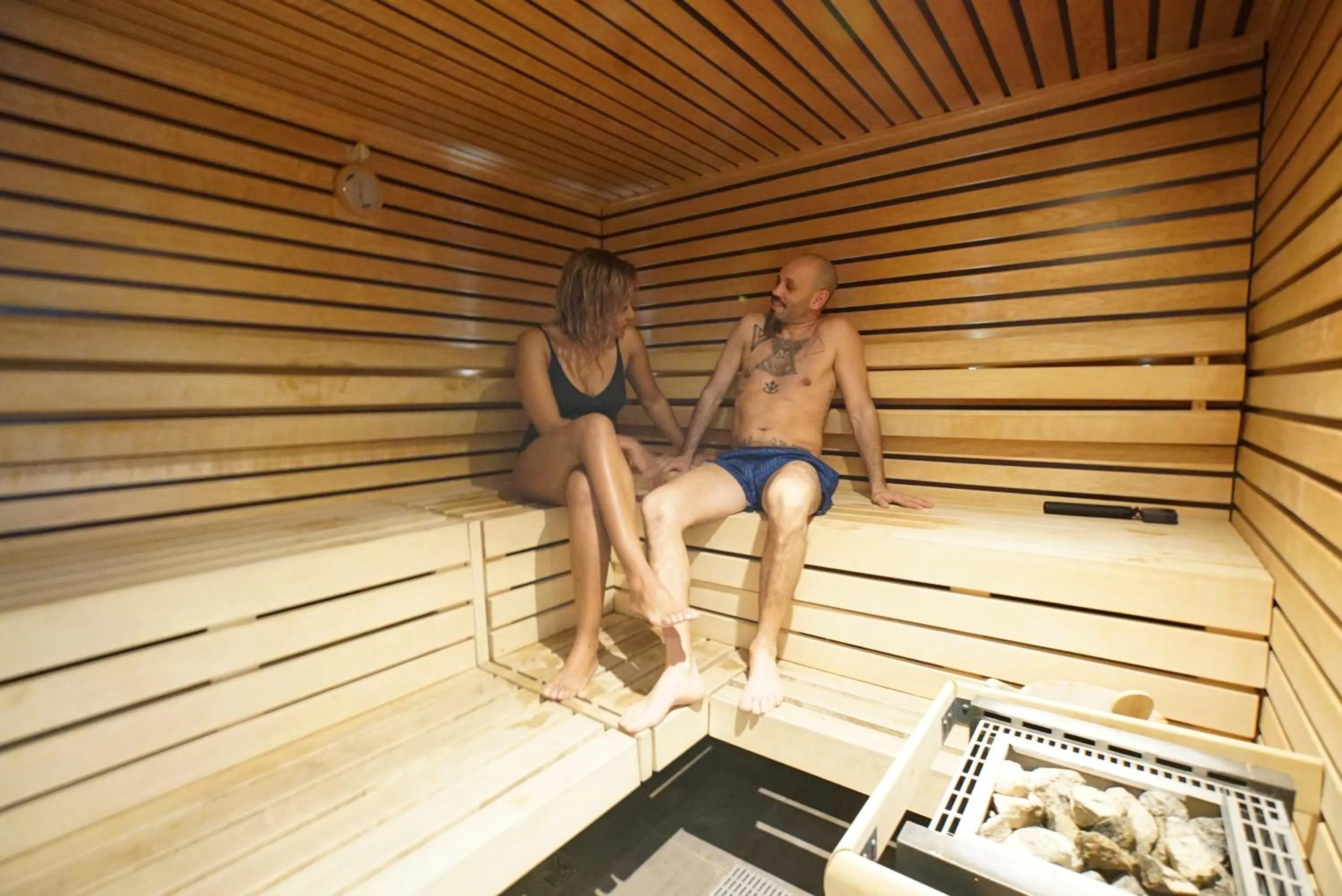 Sauna in Champoussin Lodge