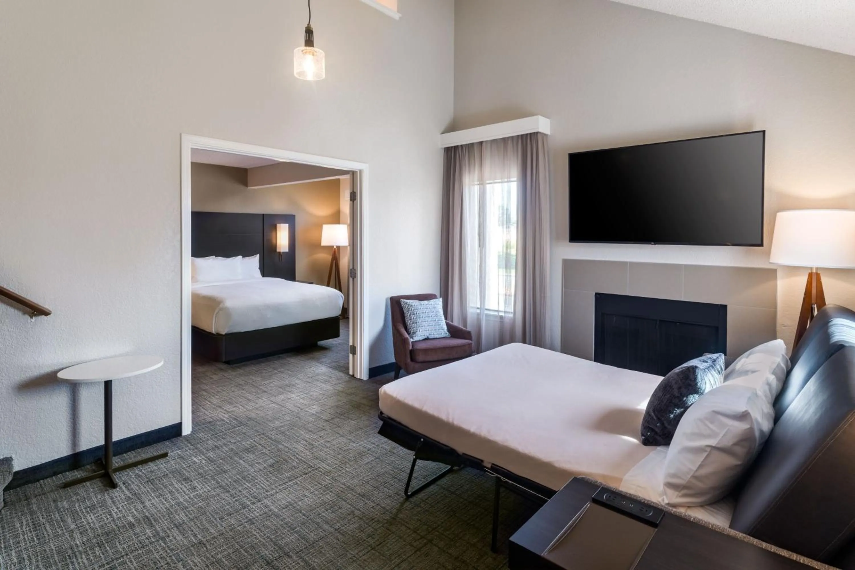 Living room, Bed in Residence Inn by Marriott Long Beach
