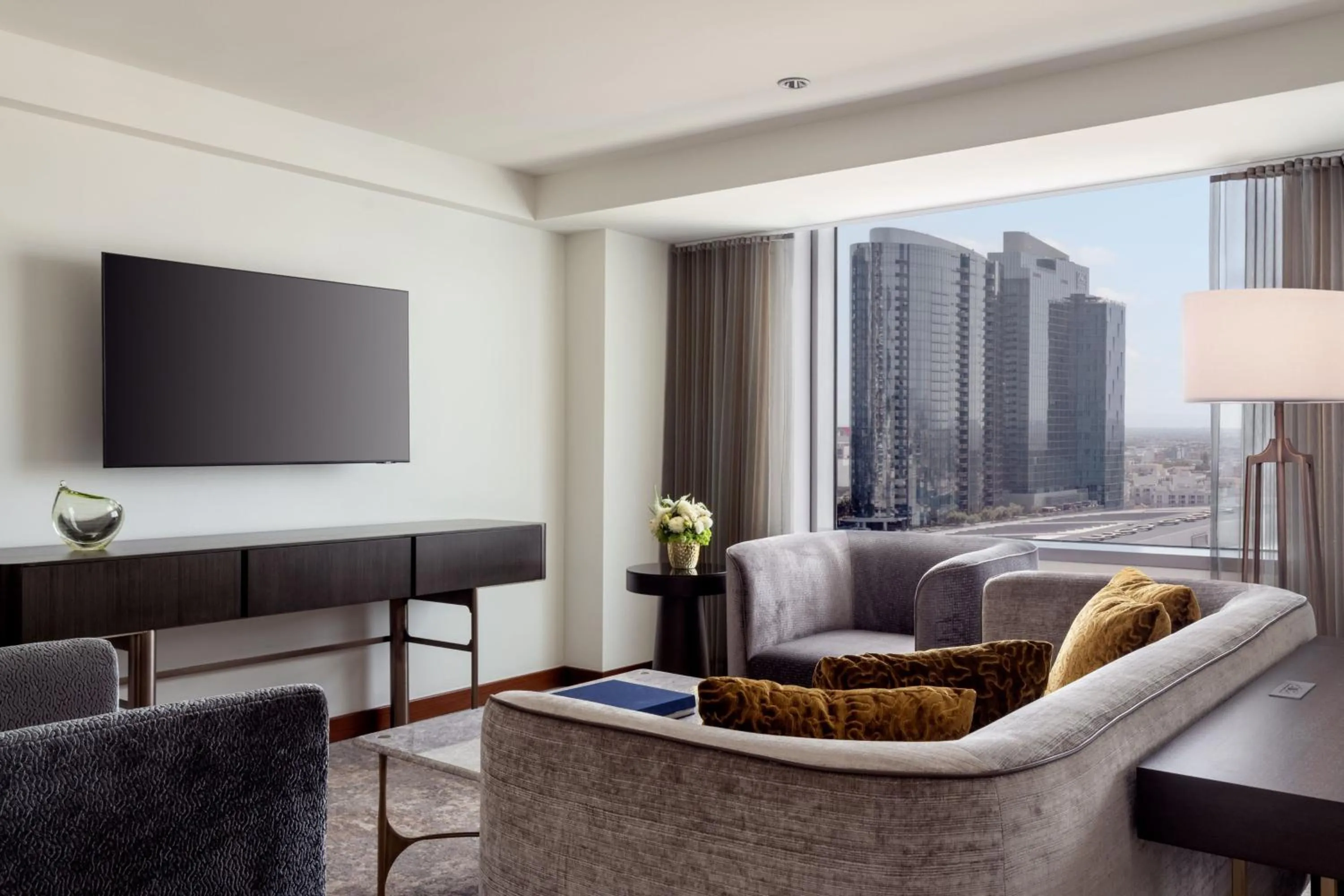 Living room in JW Marriott Los Angeles L.A. LIVE