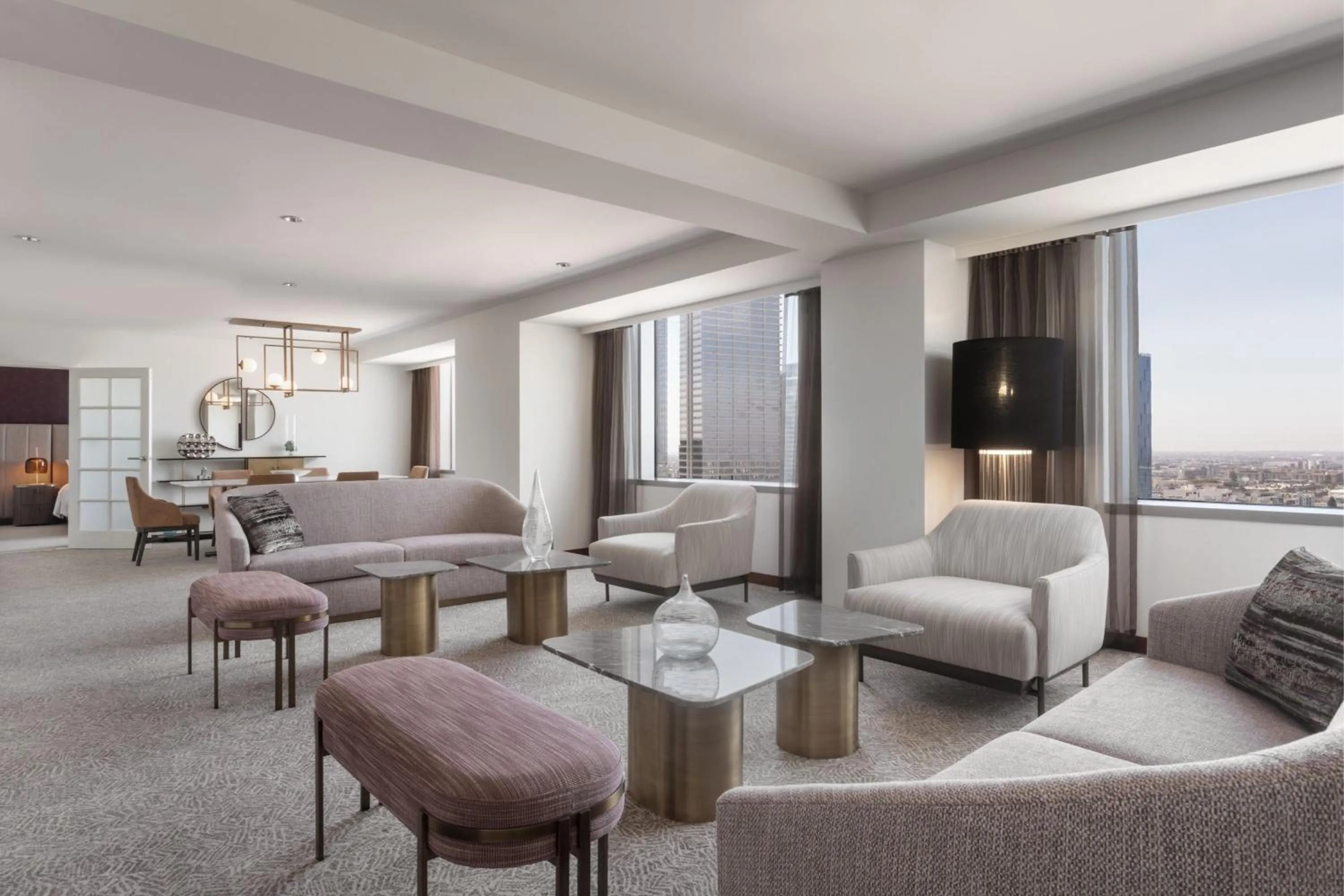 Living room in JW Marriott Los Angeles L.A. LIVE