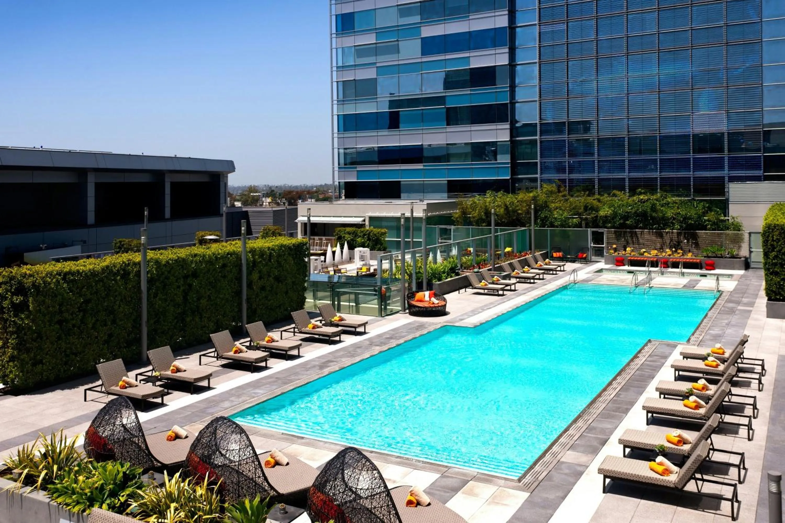 Swimming pool in JW Marriott Los Angeles L.A. LIVE