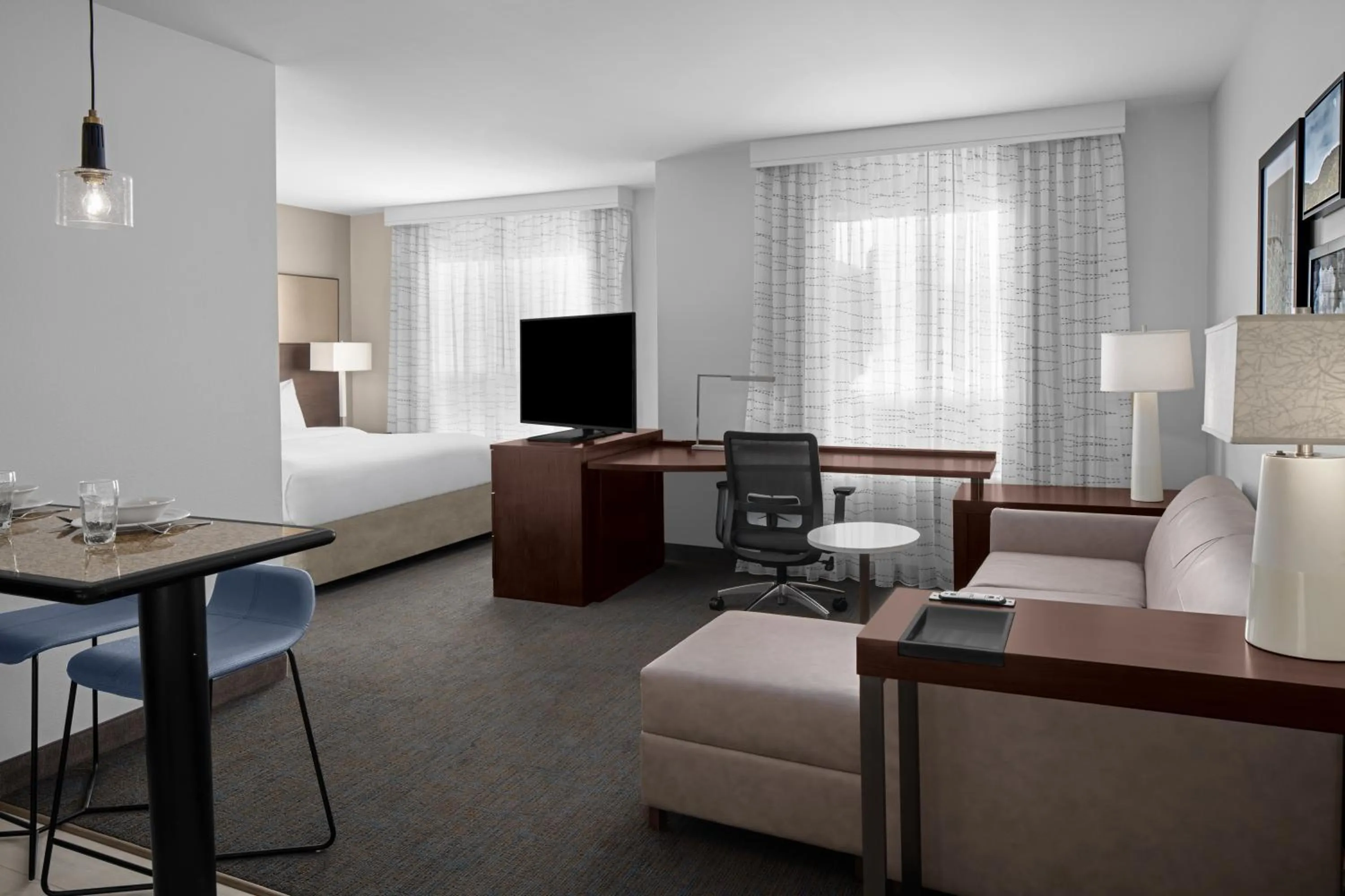 Living room, Bed in Residence Inn by Marriott Santa Clarita Valencia